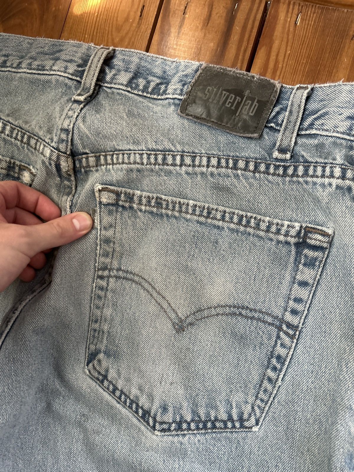 Levi's × Vintage Vintage 90s Levi’s Silver Tab Baggy Blue Denim Jeans Size US 34 / EU 50 - 4 Thumbnail