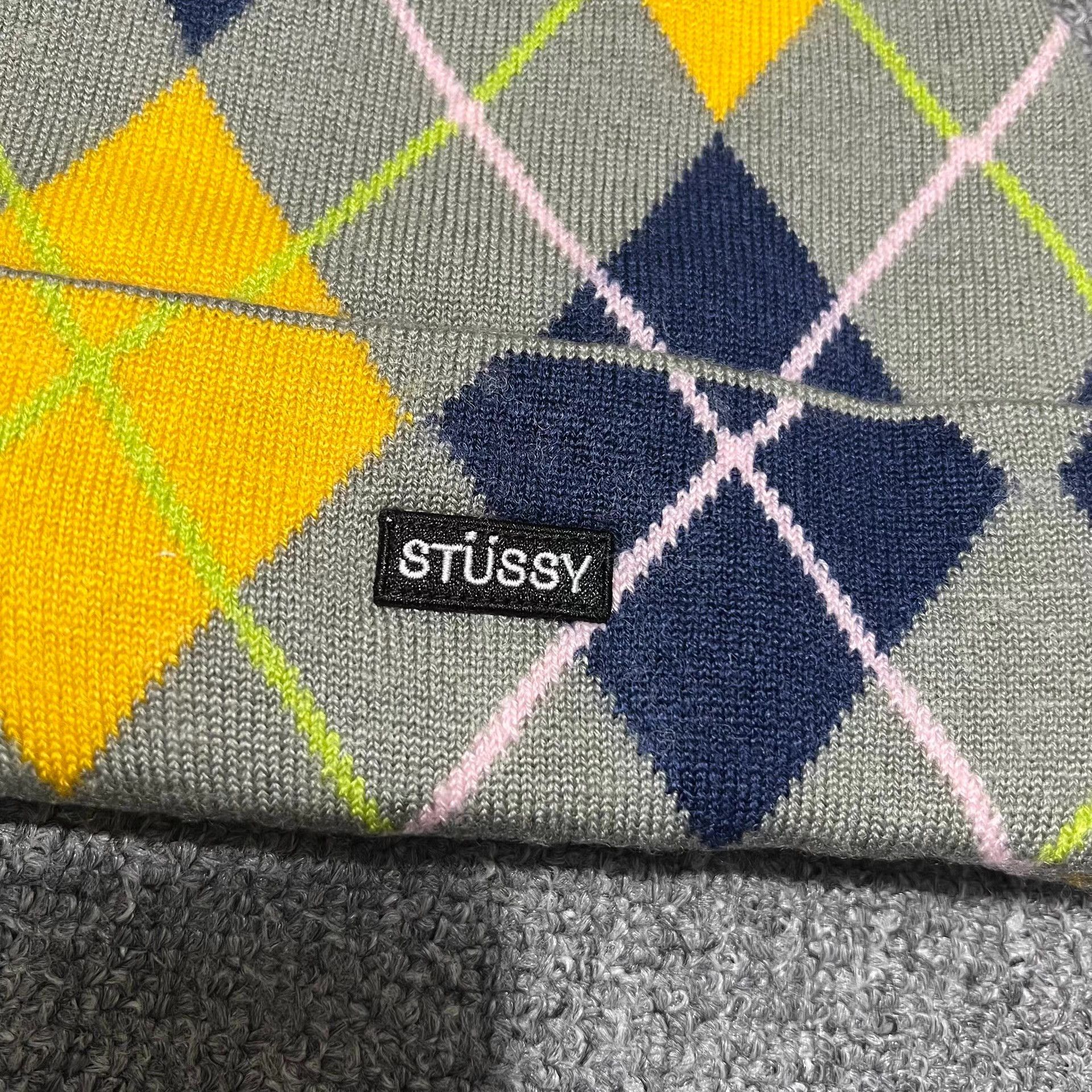 Stussy Stussy VintageEnglishPlaidEmbroidered Logo Knit Beanie Q7 Size ONE SIZE - 7 Thumbnail