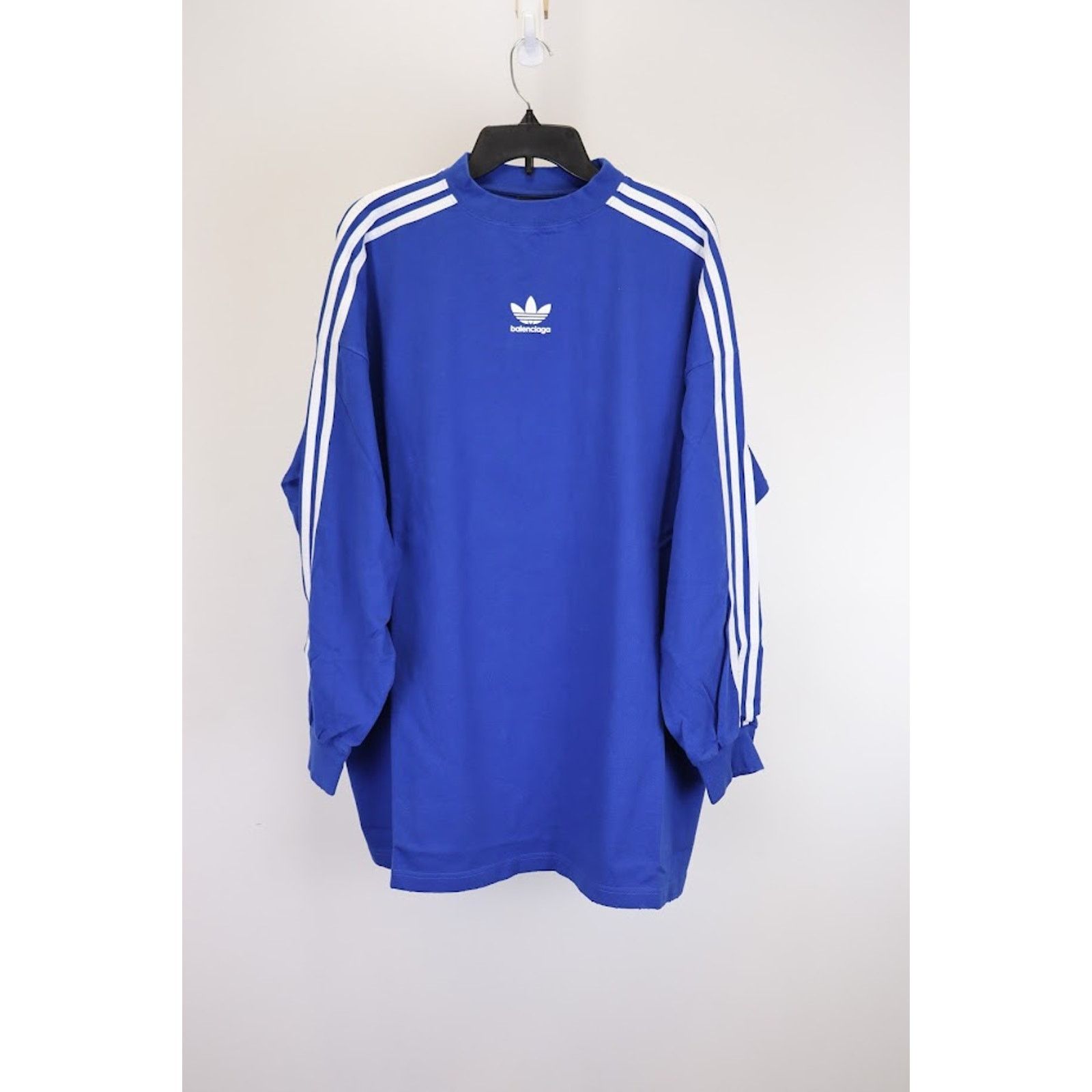 Adidas × Balenciaga o1rshd1 Logo Printed Long Sleeve T-Shirt in Blue Size US S / EU 44-46 / 1 - 1 Thumbnail