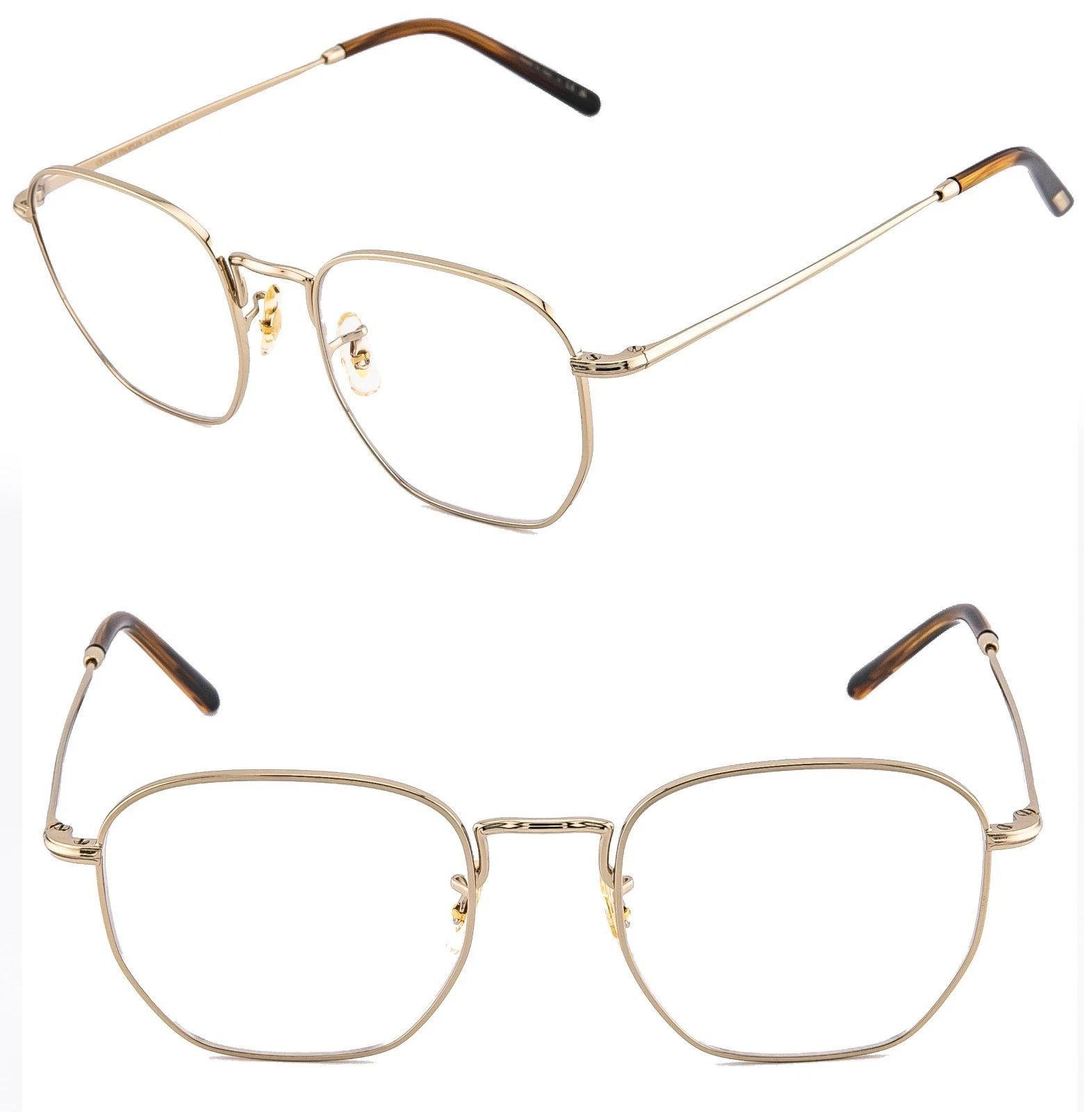 Oliver Peoples OLIVER PEOPLES KIERNEY OV1331 1331 Gold Geometric Eyeglasses Size ONE SIZE - 1 Thumbnail