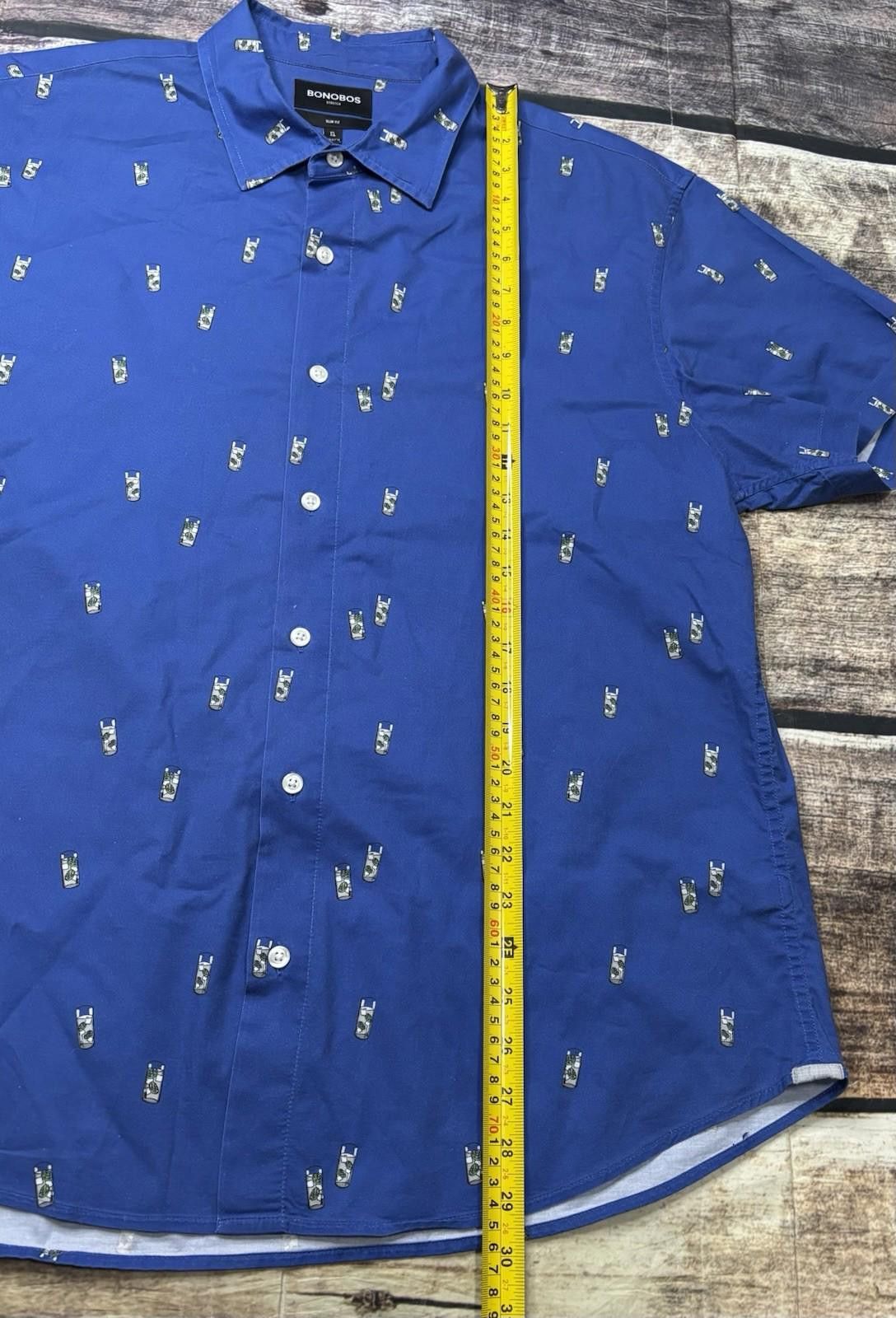 Bonobos Bonobos Shirt Mens XL Slim Fit Mojito All Over Print Button Size US XL / EU 56 / 4 - 8 Thumbnail
