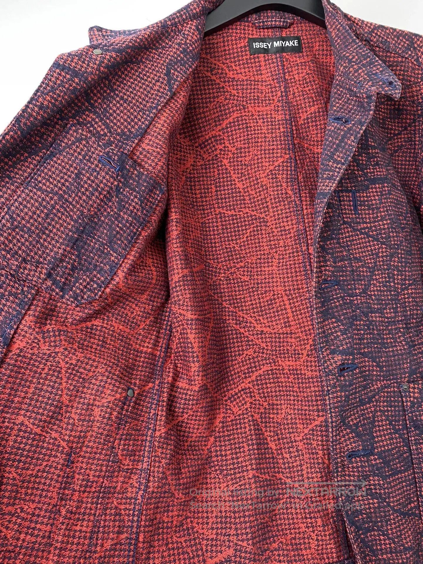 Issey Miyake issey miyake men red brown patterned jacket. Size US L / EU 52-54 / 3 - 8 Thumbnail