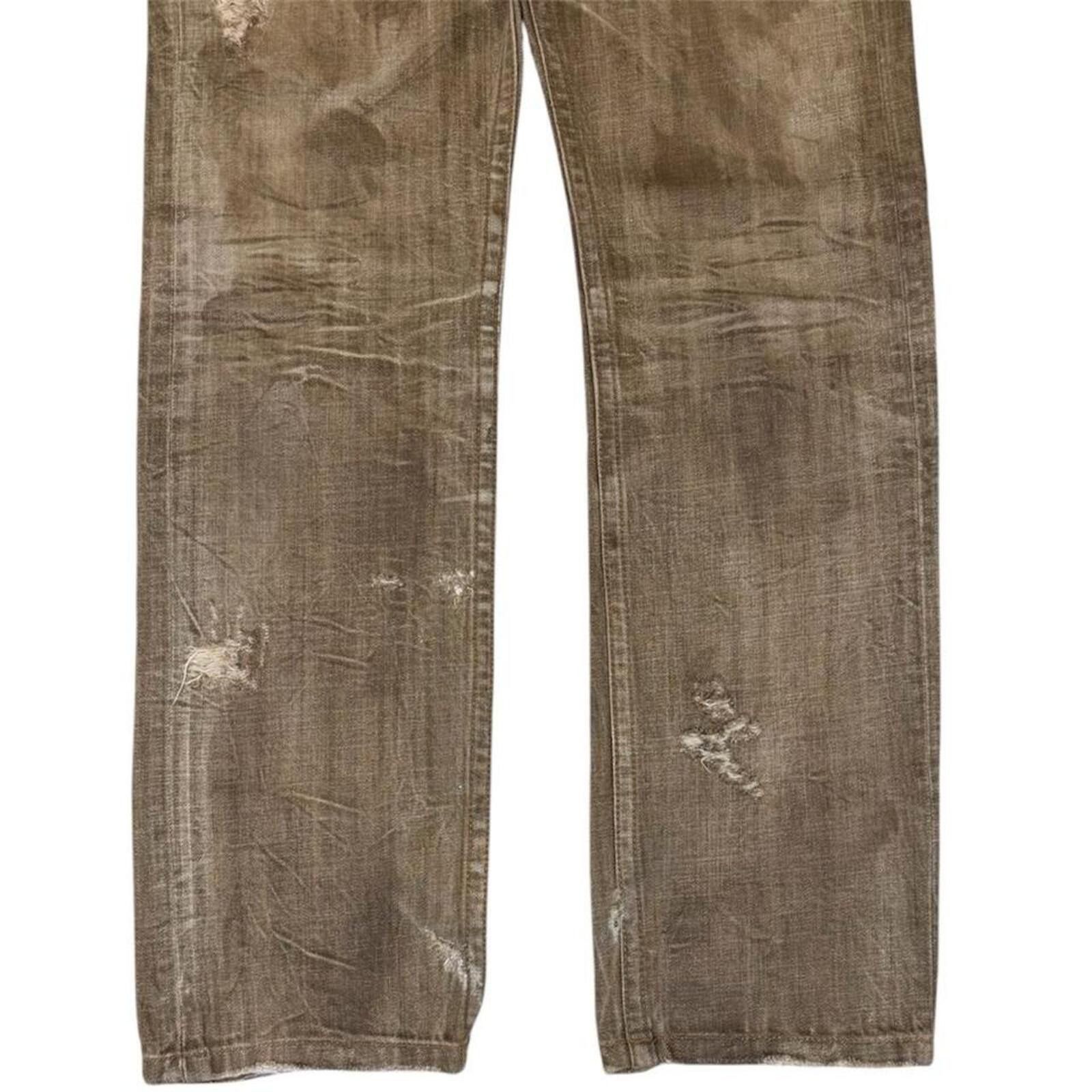 True Religion Y2K Vintage Rare 2#1 unique shade denim jeans Size 33" - 5 Thumbnail