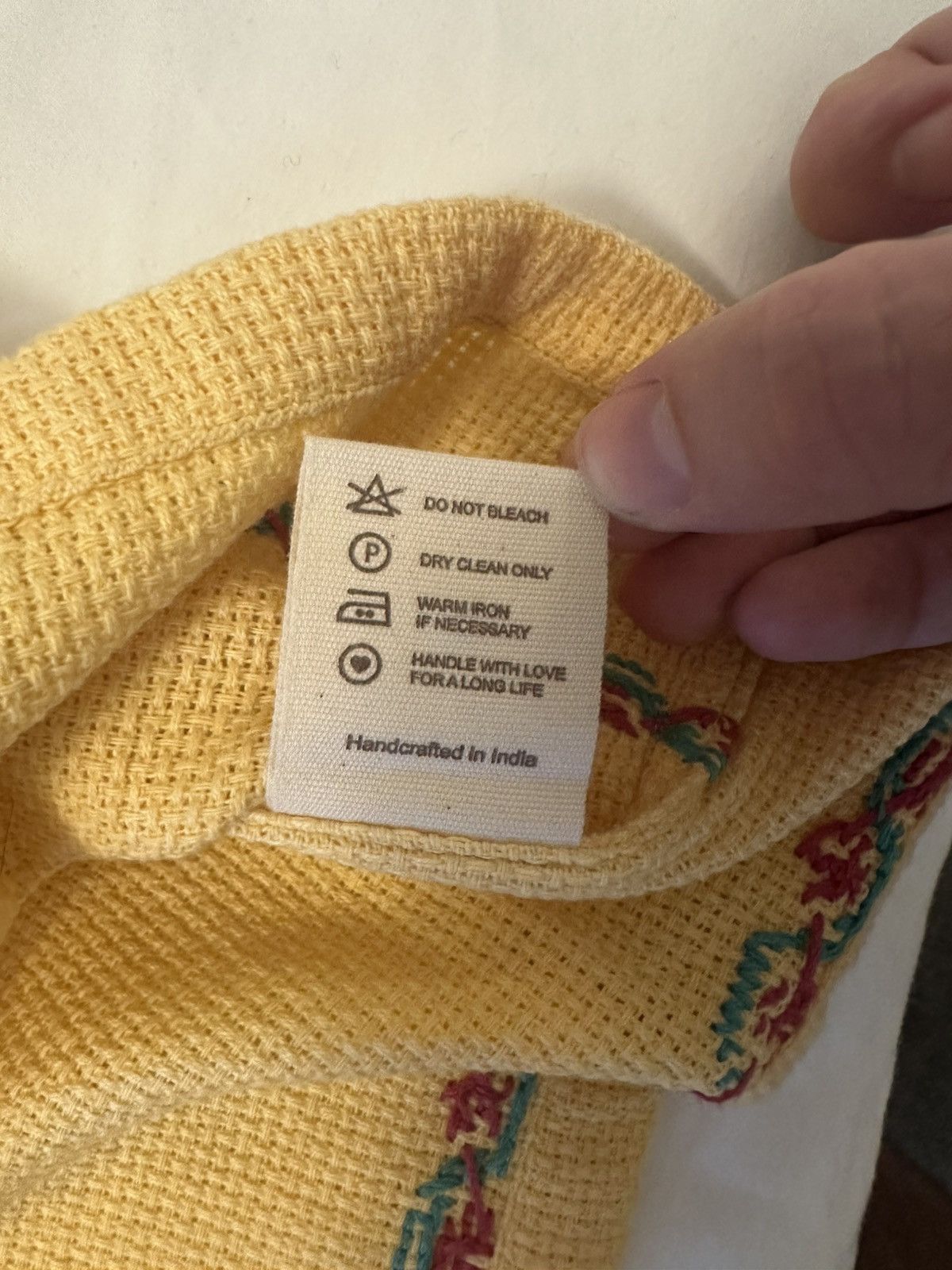 HARAGO Cross-stitched cotton short-sleeved shirt Size US M / EU 48-50 / 2 - 5 Thumbnail