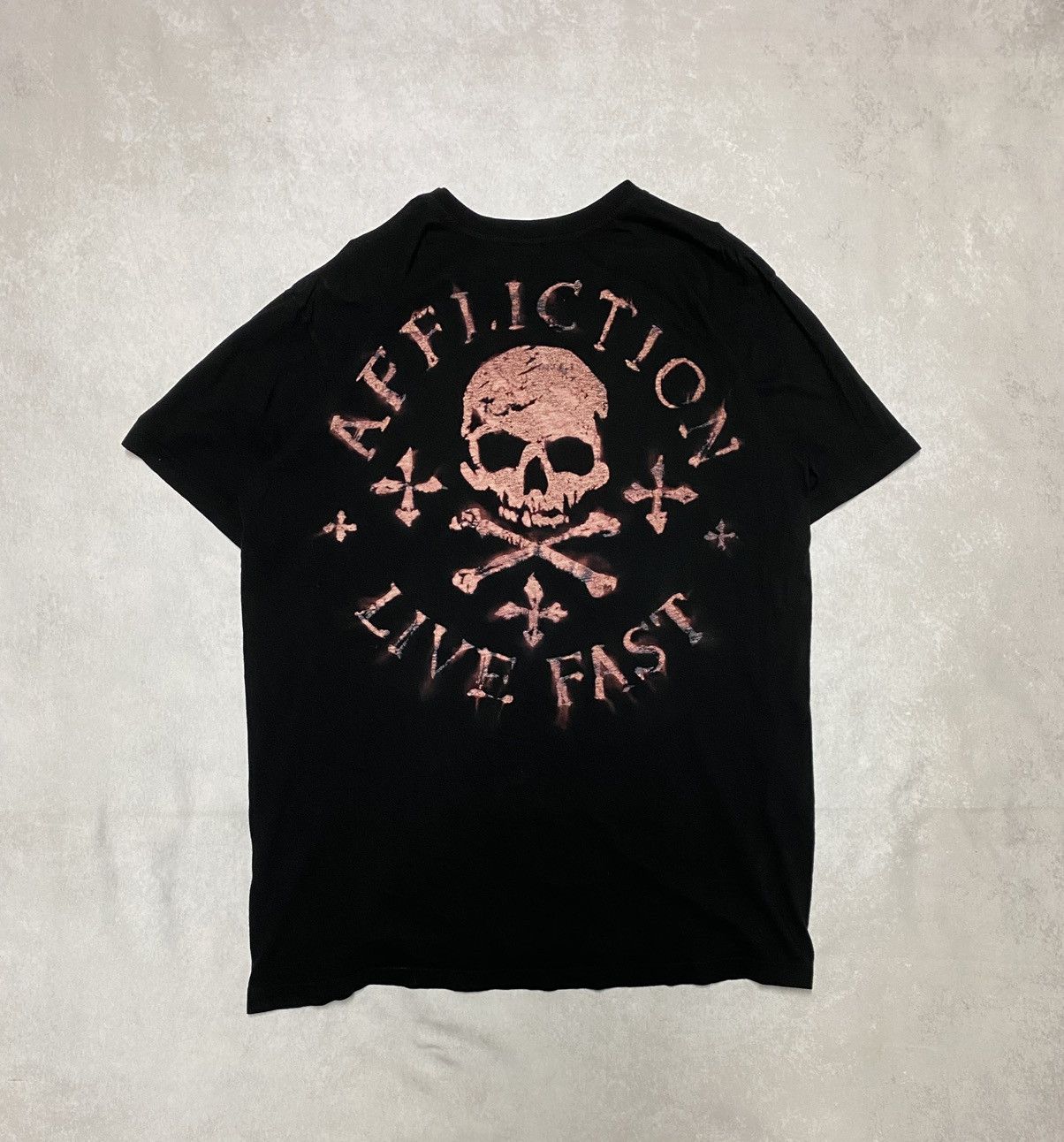 Affliction × Vintage Crazy Vintage Y2K 2000’s Affliction Skull V Neck Tee XL Size US XL / EU 56 / 4 - 1 Thumbnail