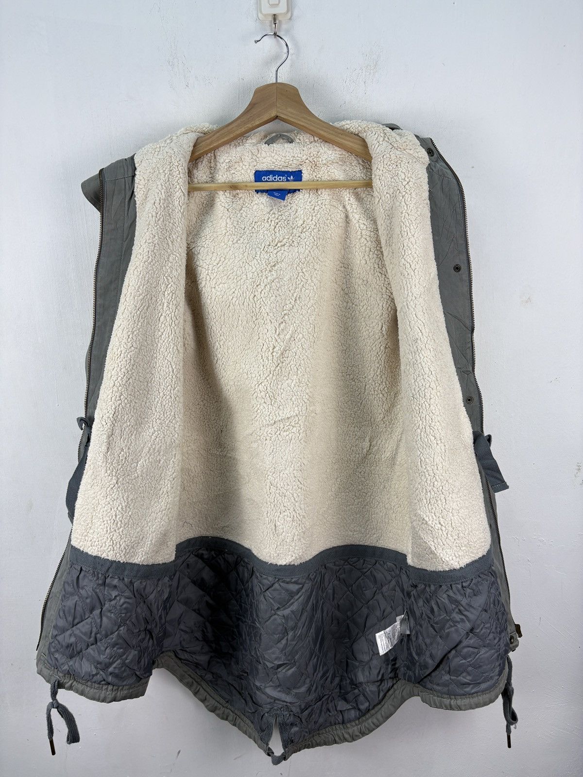 Adidas Adidas Woven Parka Jacket Sherpa Lining fits S/M Size US S / EU 44-46 / 1 - 4 Thumbnail