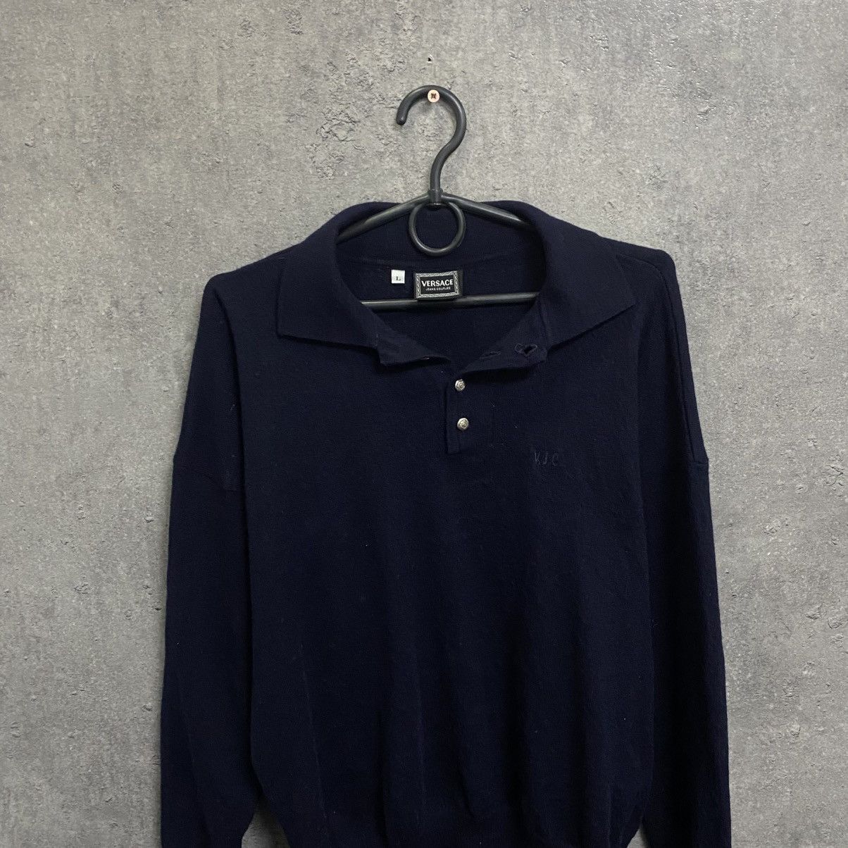 Versace Jeans Couture Vintage Versace Jeans Couture Y2K 1/4 Zip Sweater Size US L / EU 52-54 / 3 - 4 Thumbnail