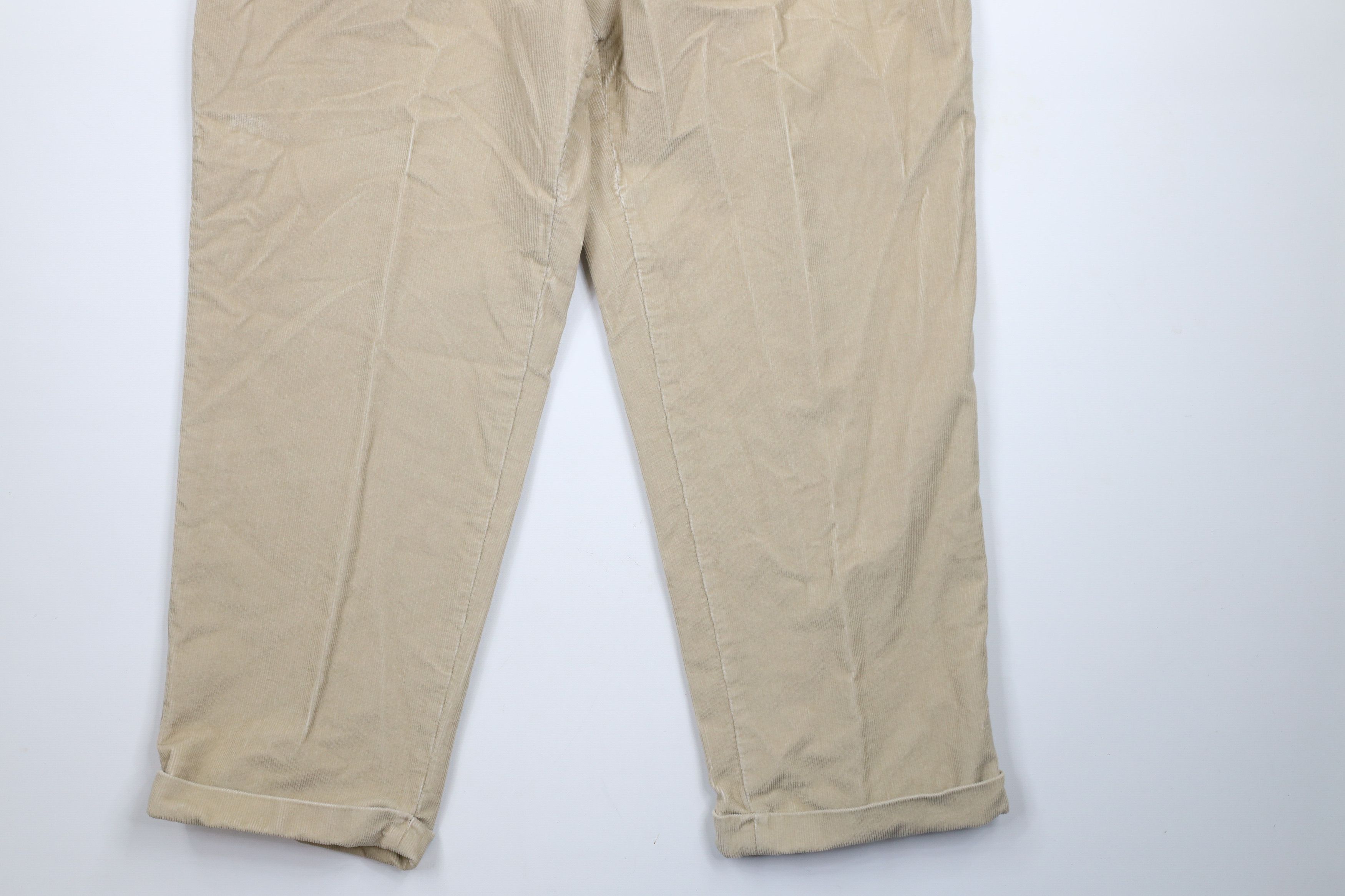 Lands' End × Vintage Vintage Lands End Cuffed Wide Leg Corduroy Chino Pants Size US 38 / EU 54 - 4 Thumbnail