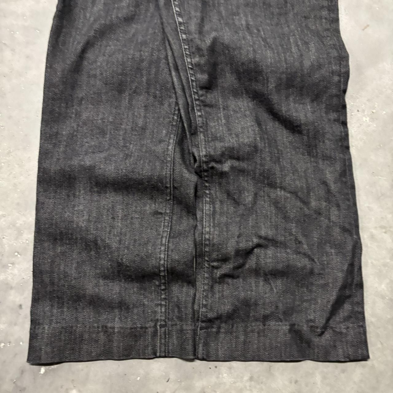 Japanese Brand × Vintage Crazy Y2K Black Dark Wash Grunge Essential Denim Jeans! Size US 33 - 6 Thumbnail