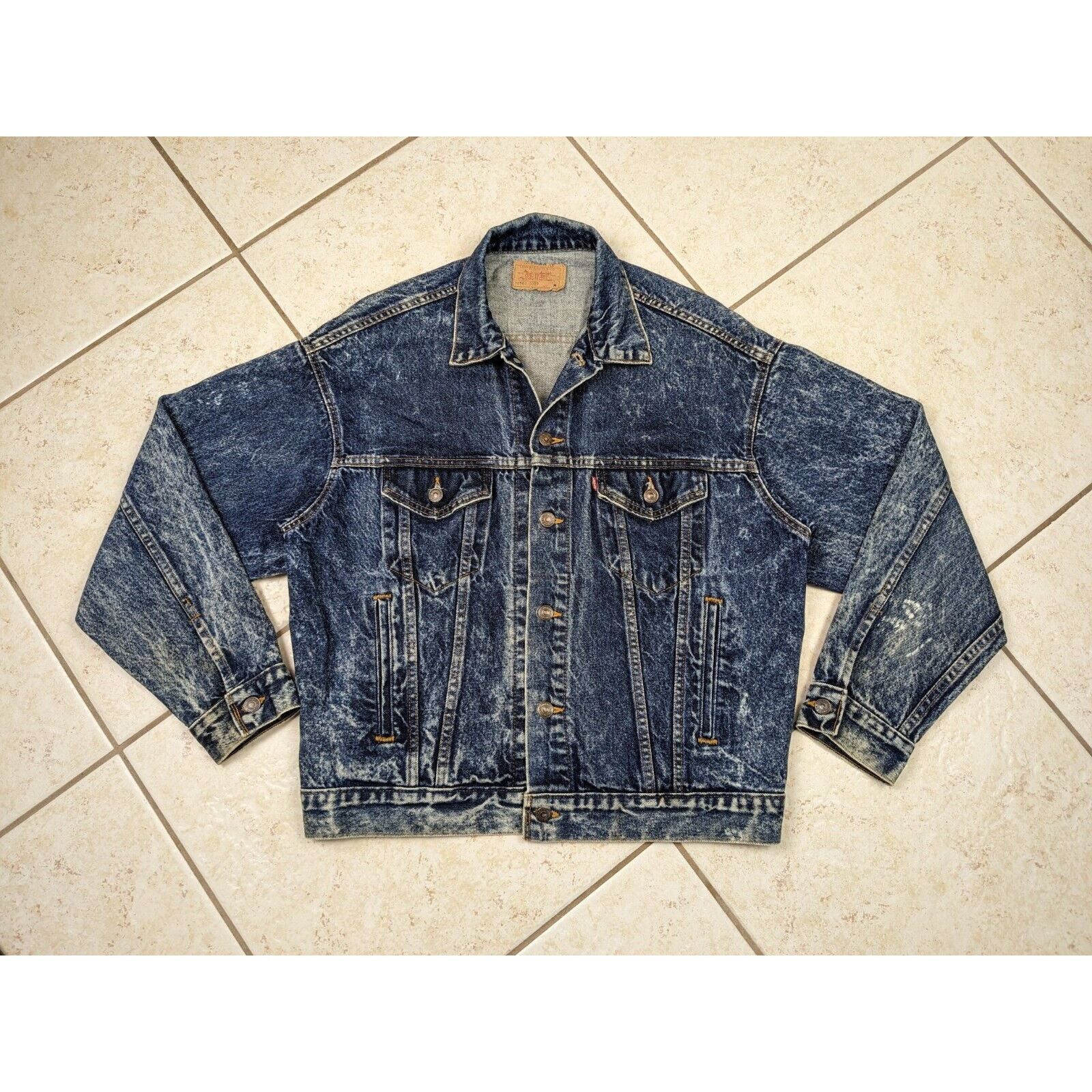 Levi's Vtg Levis Acid Wash Denim Jean Jacket Size Medium USA Size US M / EU 48-50 / 2 - 1 Thumbnail