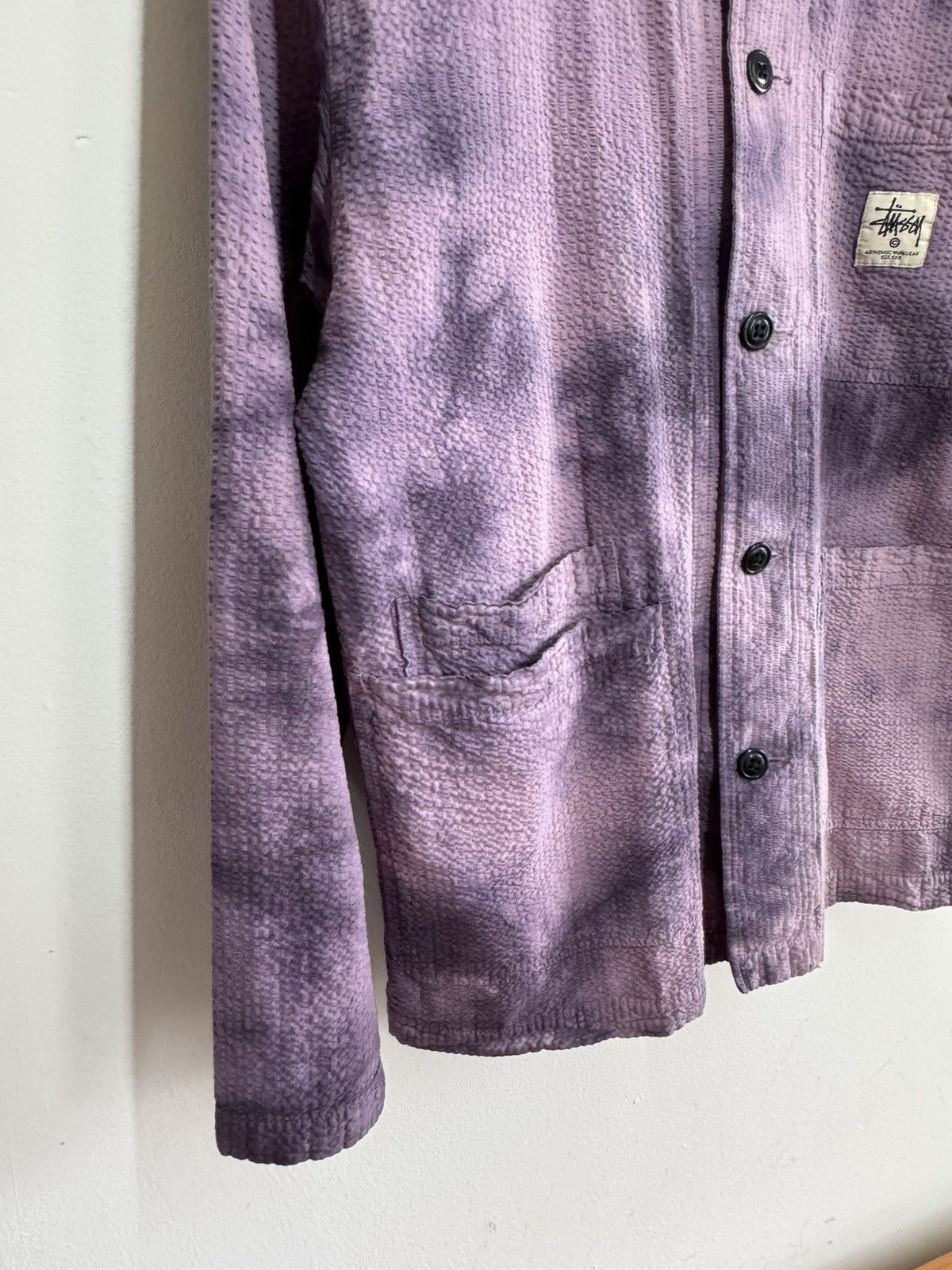 Stussy Stussy Chore Jacket S Purple Tie Dye O’Dyed Seersucker Rare Size US S / EU 44-46 / 1 - 5 Thumbnail