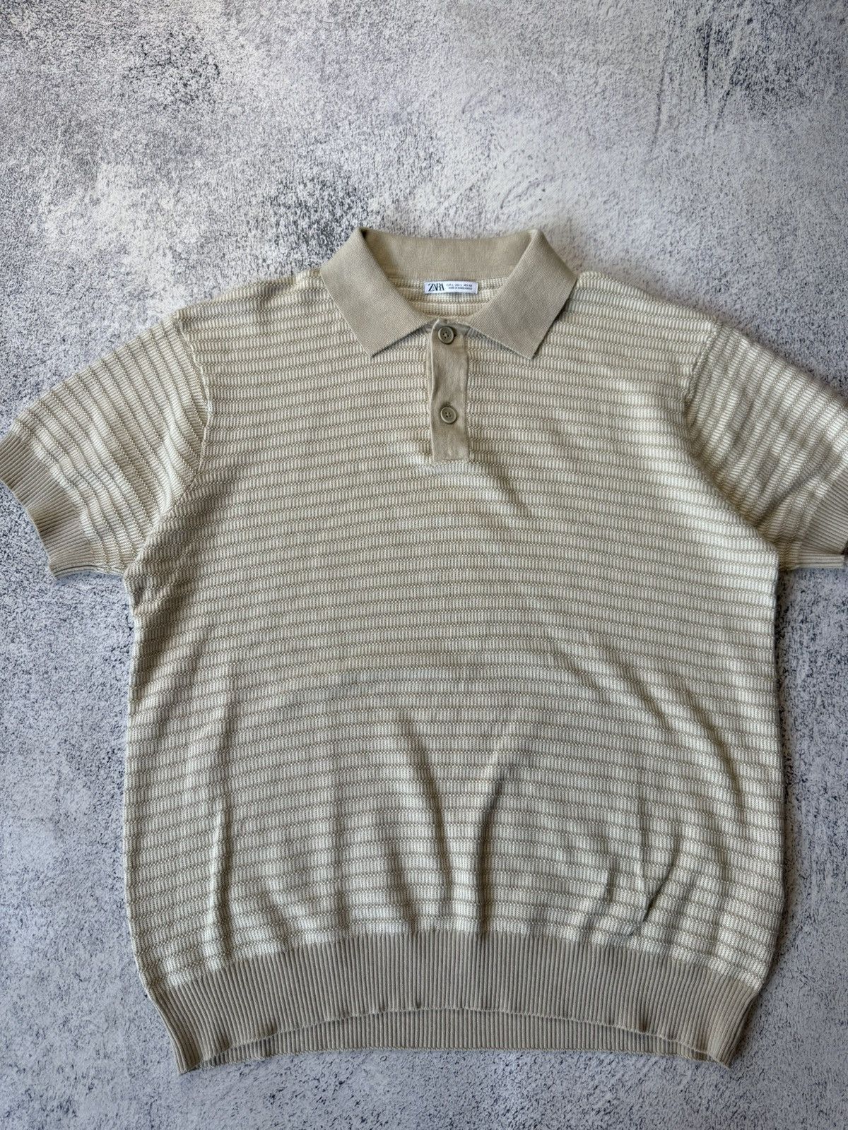 Zara Zara Old Money White Polo Tee Streetwear Hype Size US L / EU 52-54 / 3 - 3 Thumbnail