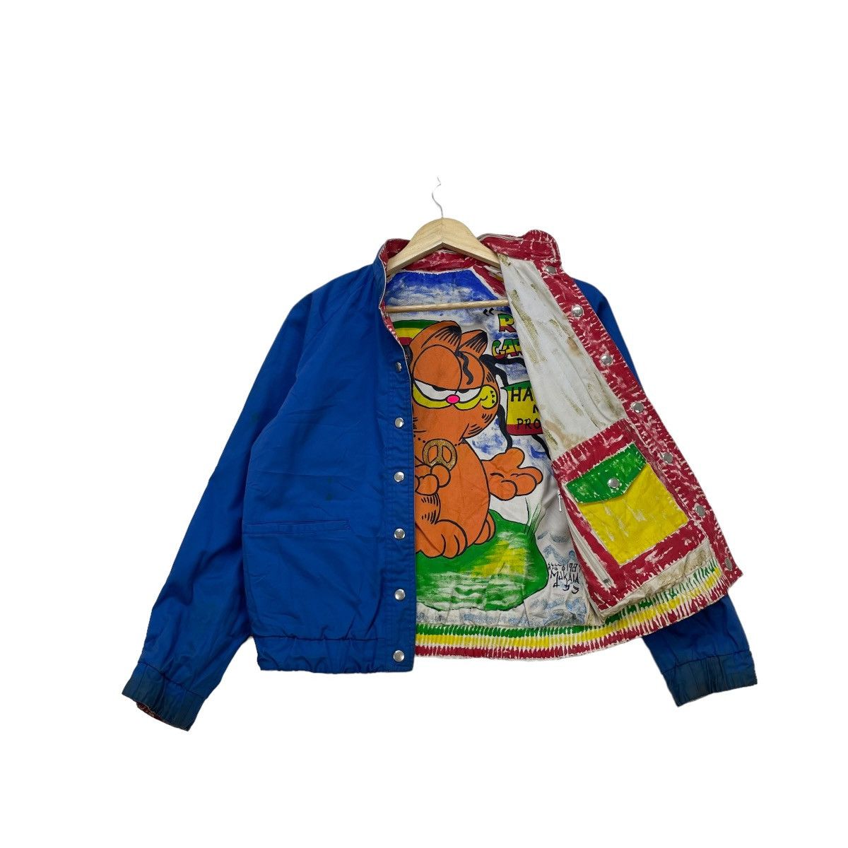 Handmade Custom Made Garfield Rastafari Bob Marley Jacket Size M / US 6-8 / IT 42-44 - 4 Thumbnail