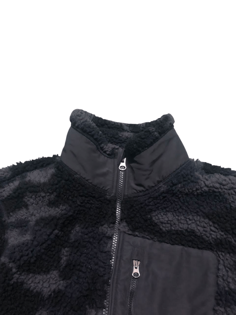 Japanese Brand × Lemaire × Uniqlo Uniqlo Deep Pile Fleece Zipper Jacket Black Camouflage Size US S / EU 44-46 / 1 - 5 Thumbnail