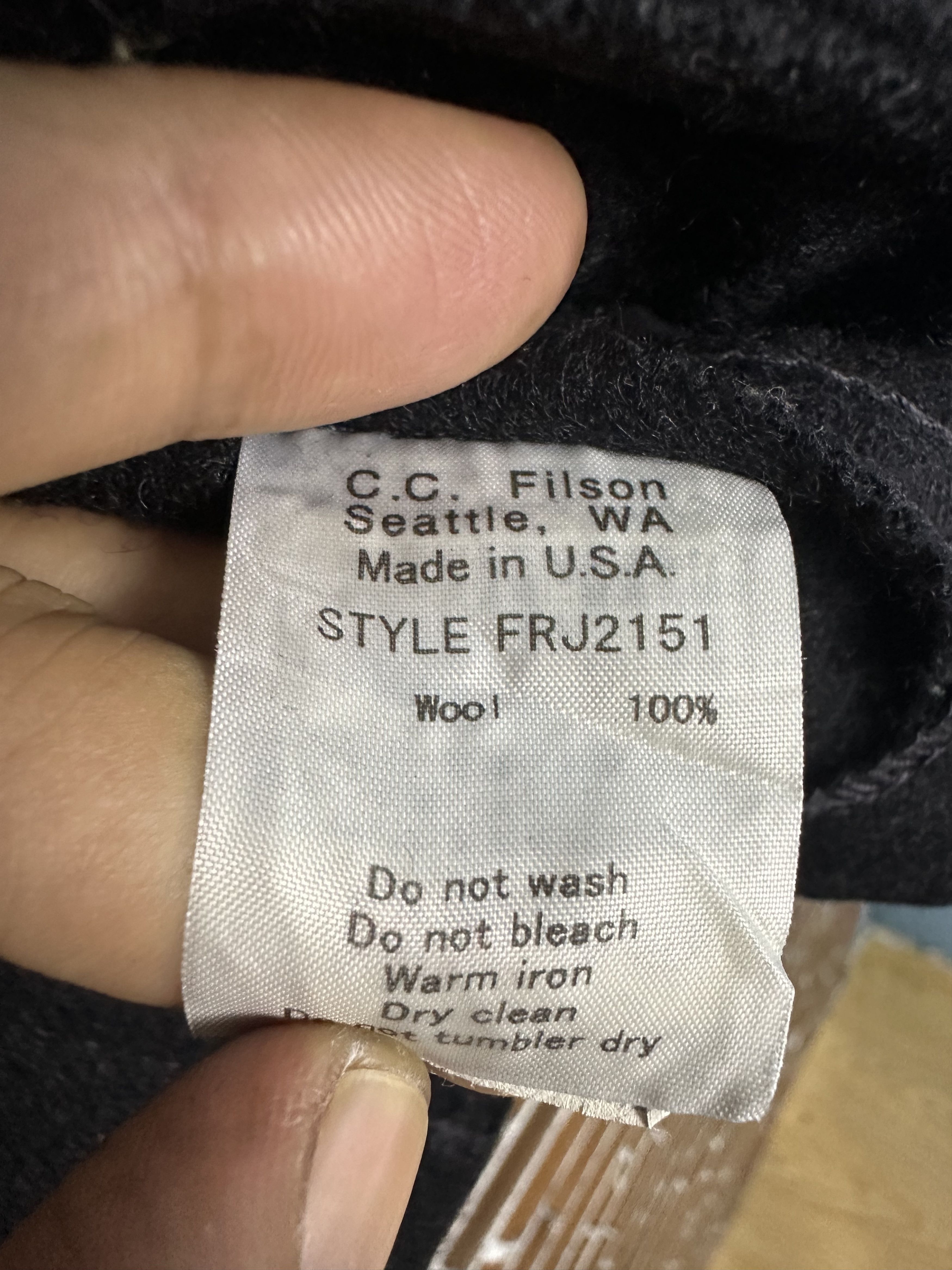 Filson Filson Rail Road Man Black Wool Coat Jacket Z490 Size US XS / EU 42 / 0 - 11 Thumbnail