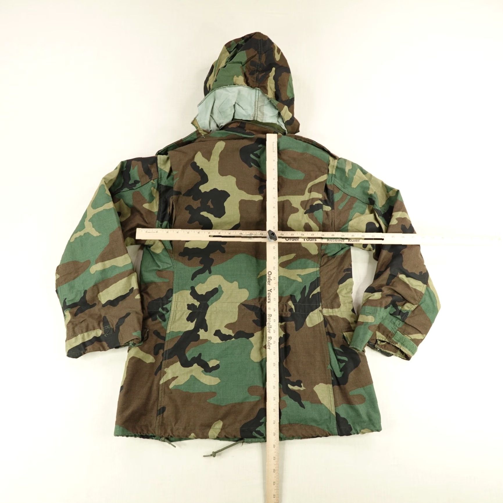 Alpha Industries VINTAGE Alpha Industries Military Jacket Small Green Camo Coat 80s Men Size US S / EU 44-46 / 1 - 4 Thumbnail