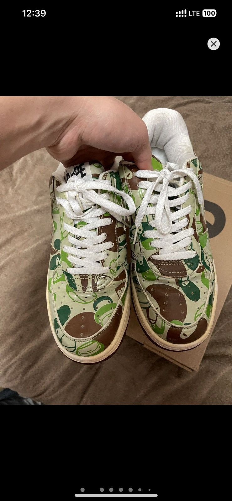 Bape Bape Bapesta Vintage Baby Milo Green Camo Sneakers Size US 10 / EU 43 - 2 Thumbnail