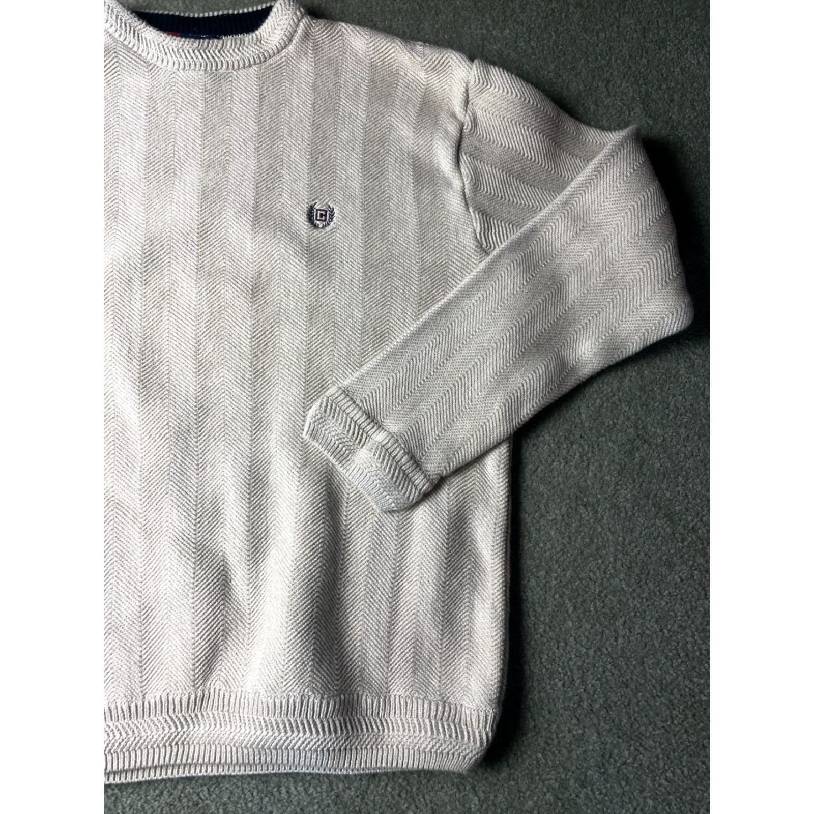 Chaps Chaps Sweater Mens Large Pullover Crew Neck Long Sleeve Tan Knit Size US L / EU 52-54 / 3 - 4 Thumbnail
