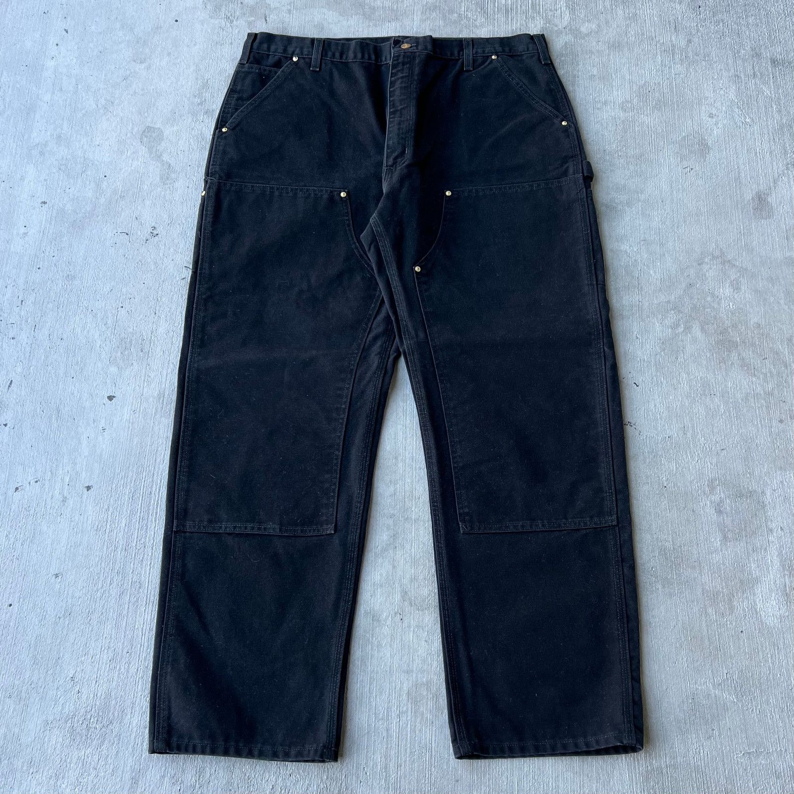 Carhartt black double knee work wear carpenter pants