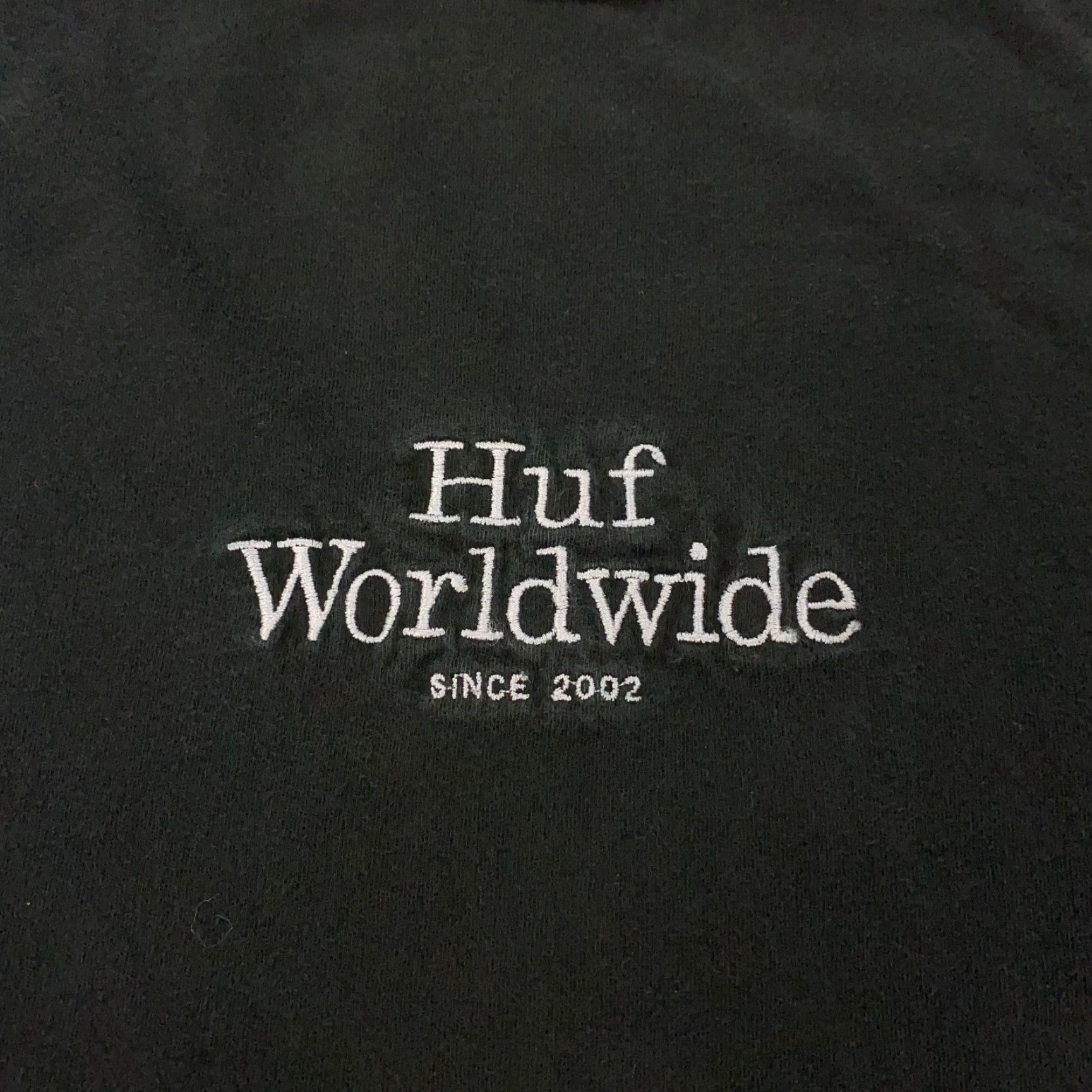 Huf VINTAGE Huf Worldwide Shirt Mens Medium Black Embroidered Tee Size US M / EU 48-50 / 2 - 2 Thumbnail