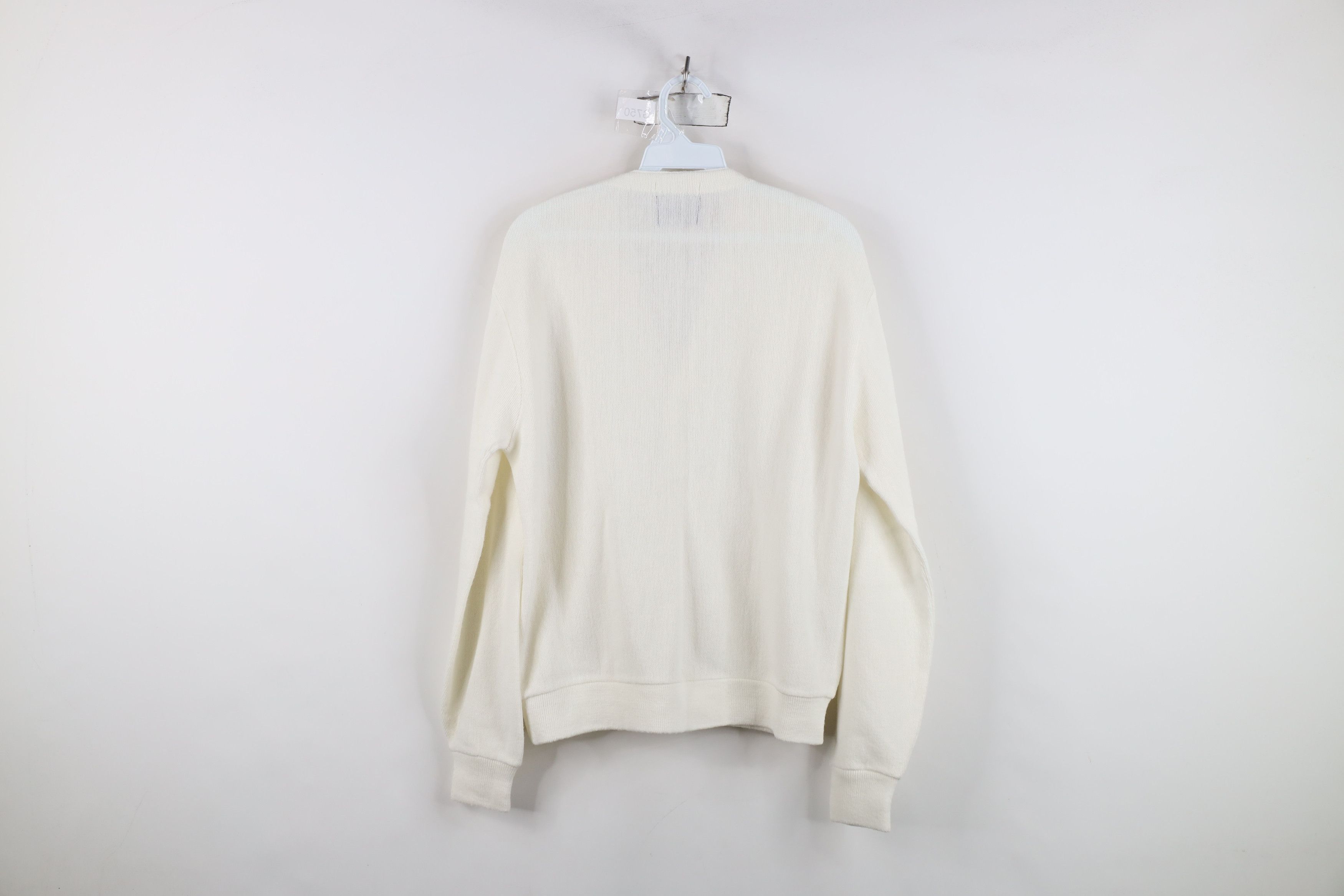 Vintage Vintage 60s Streetwear Knit Cardigan Sweater White USA Size US L / EU 52-54 / 3 - 8 Thumbnail