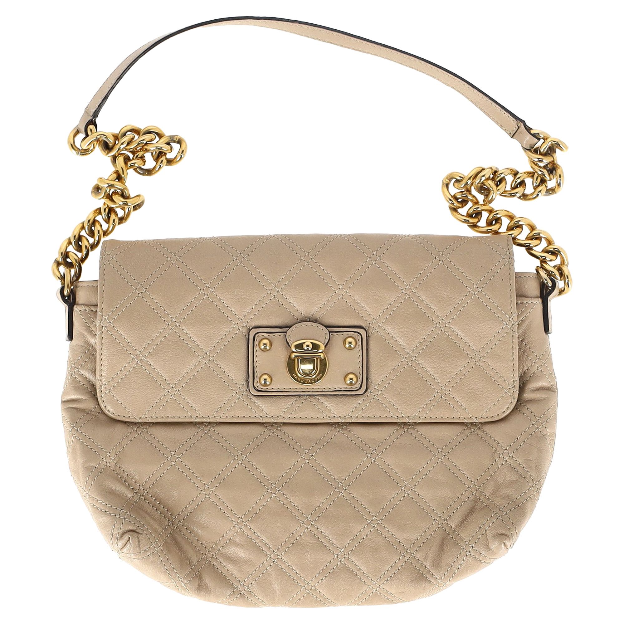 Marc Jacobs Marc Jacobs Quilted Shoulder Bag in Beige Leather Size ONE SIZE - 1 Thumbnail