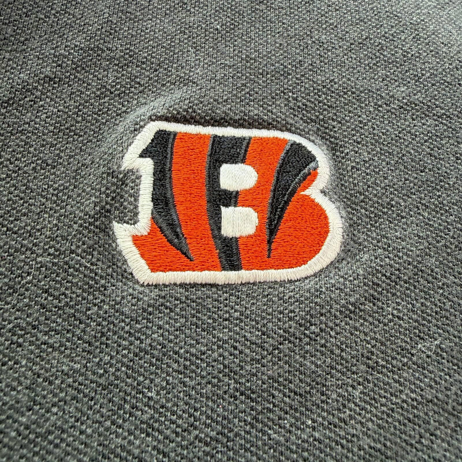 NFL Vintage Cincinnati Bengals NFL Polo Shirt Black Embroidered Size US XL / EU 56 / 4 - 5 Thumbnail