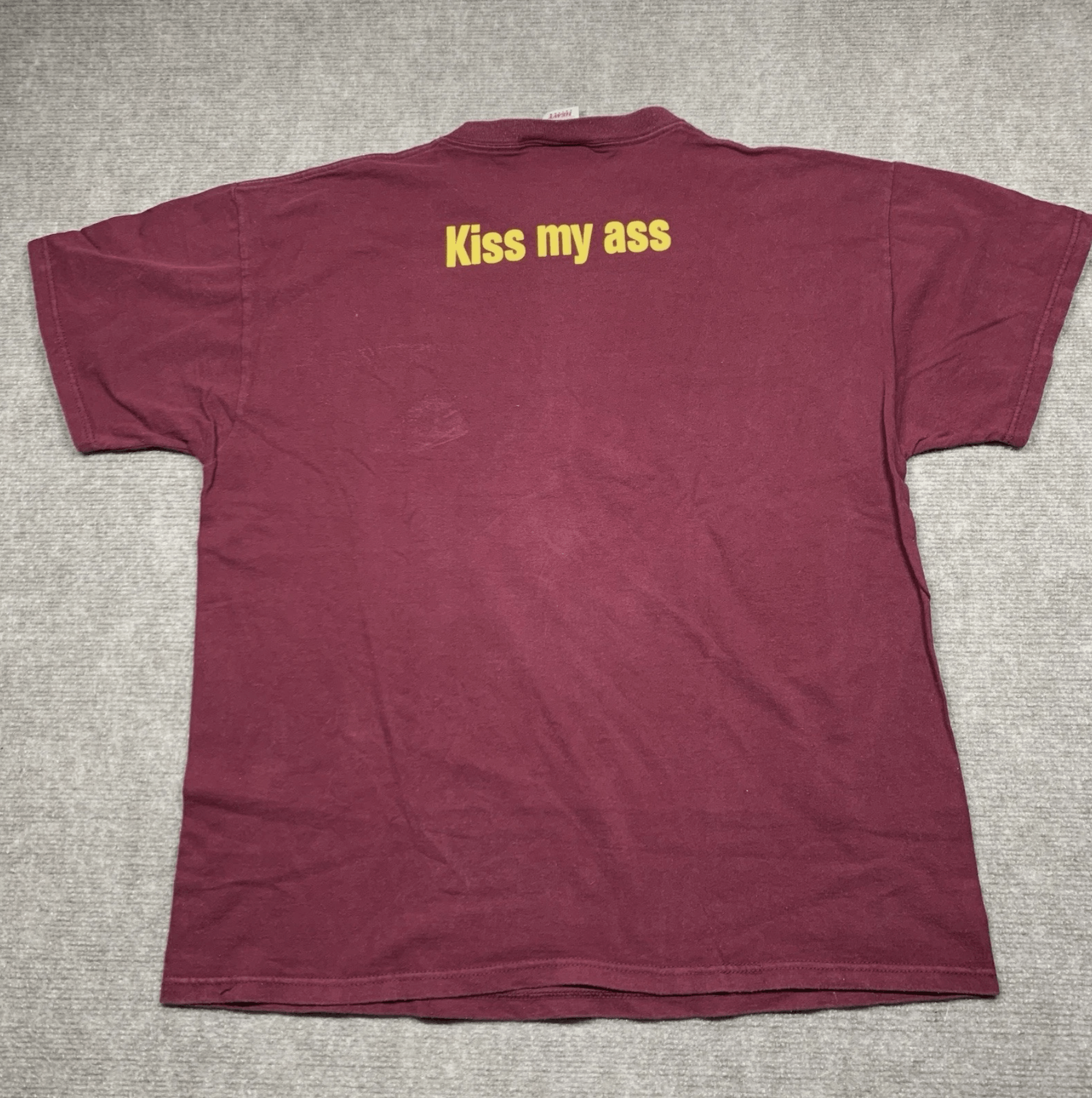 Fruit Of The Loom Ben Folds Five Kiss My A** Music Band Shirt XL Red Vintage Size US XL / EU 56 / 4 - 7 Thumbnail