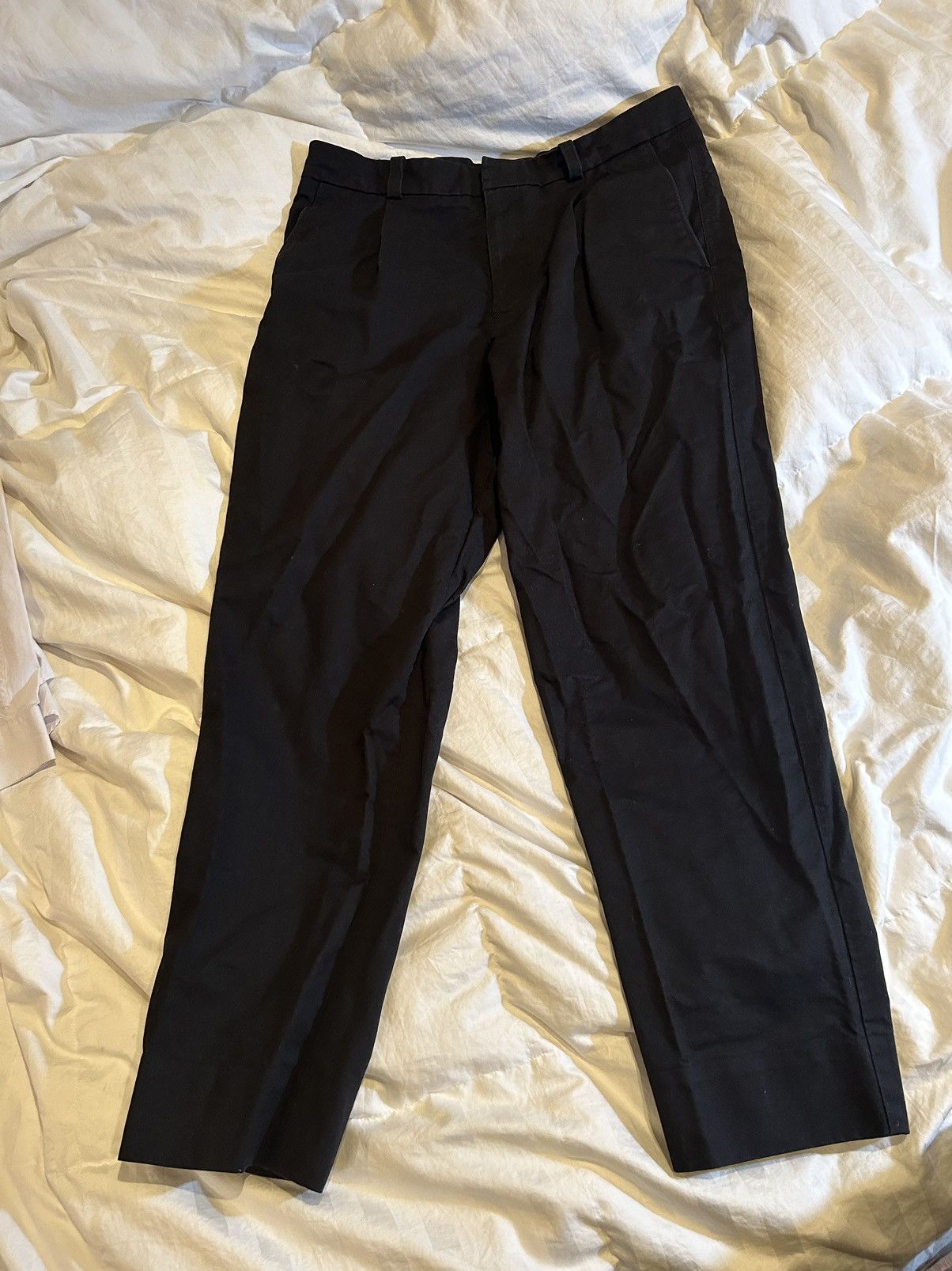 image of Acne Studios Wide Leg Chinos in Black, Men's (Size 36)