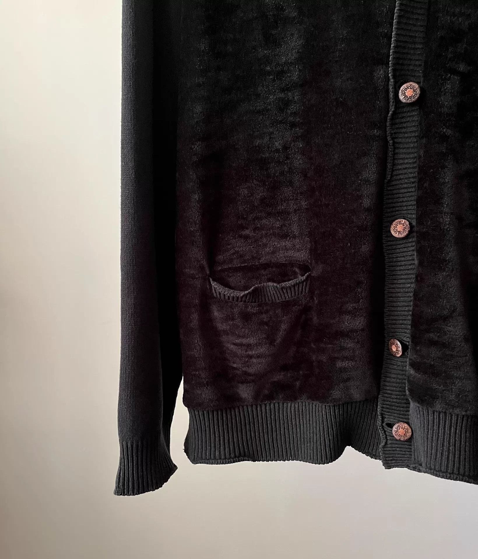 Number (N)ine Number (N)ine 03AW Velvet Cardigan Size US L / EU 52-54 / 3 - 4 Thumbnail