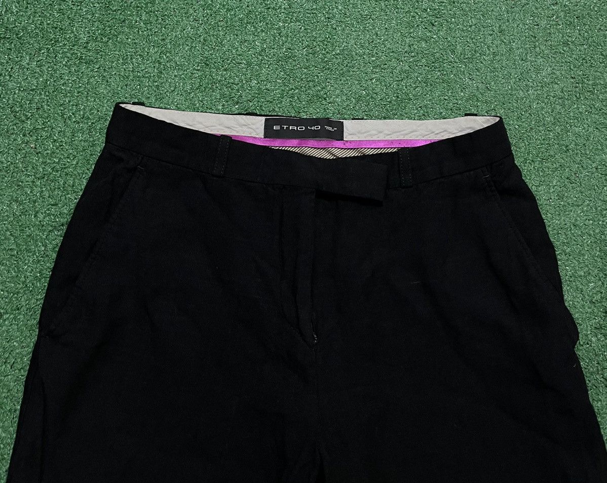 Etro Etro Milano Linen Viscose Pants Black Size 27" / US 4 / IT 40 - 3 Thumbnail