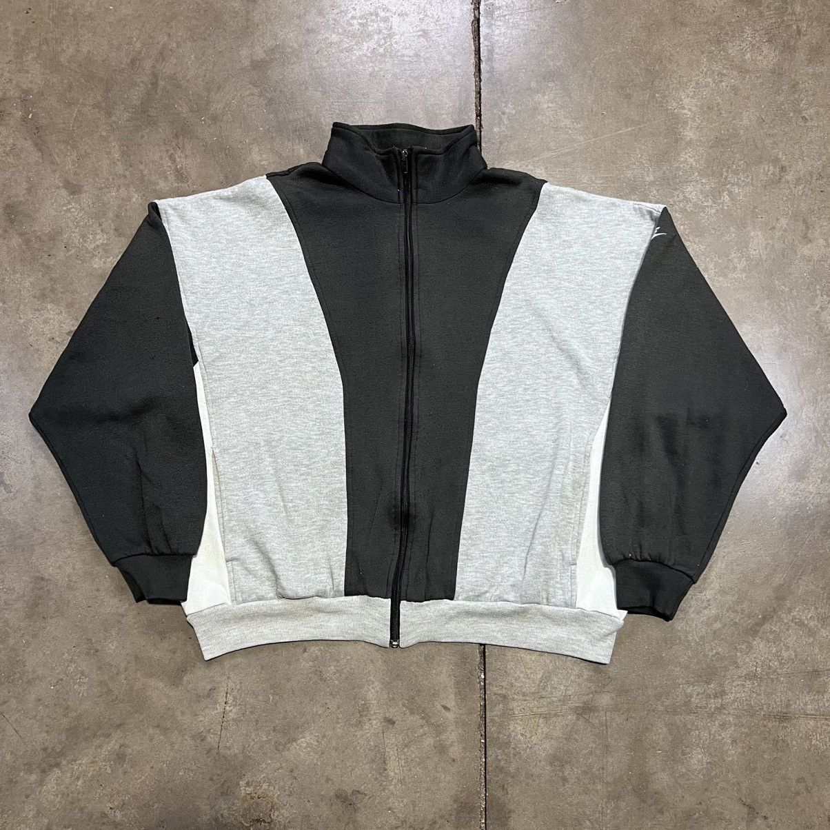 Nike × Vintage Vintage 80s Nike Zip Up Sweatshirt Track Jacket Mini Swoosh Size US XL / EU 56 / 4 - 5 Thumbnail