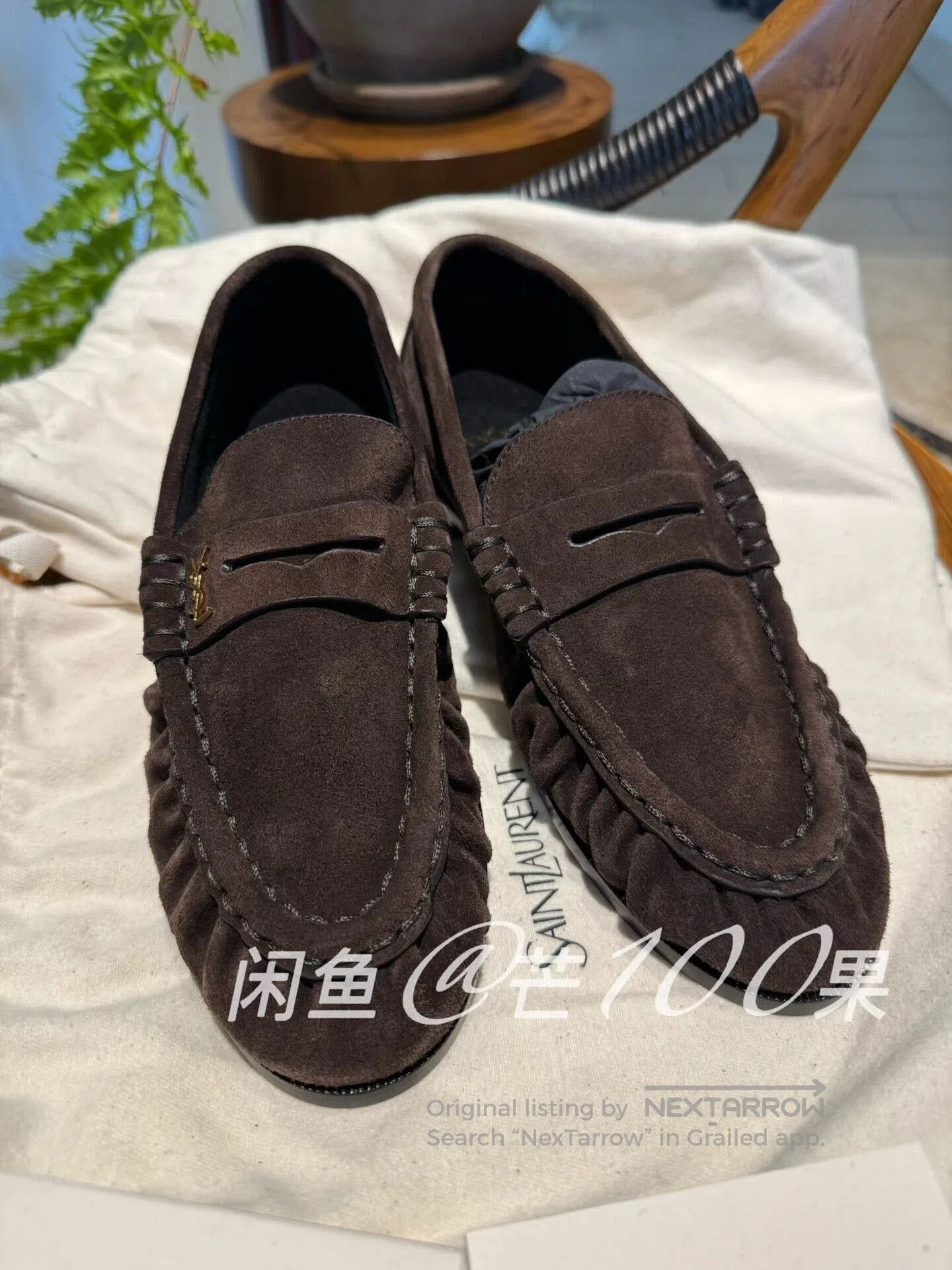 Yves Saint Laurent Saint Laurent LE LOAFER Suede Loafers. Size US 9 / EU 42 - 5 Thumbnail