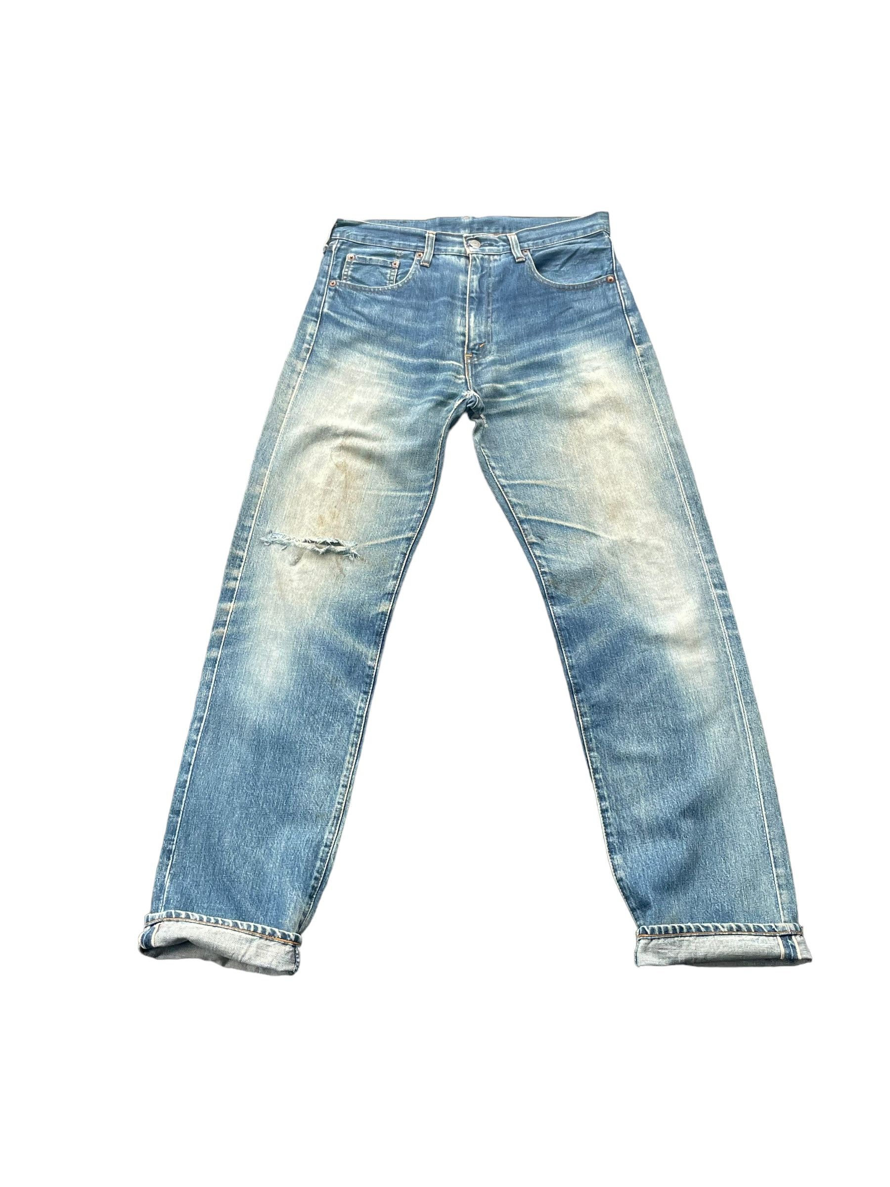 Levi's Vintage Levis 502XX E Selvedge Distresed Denim Size US 33 - 1 Thumbnail