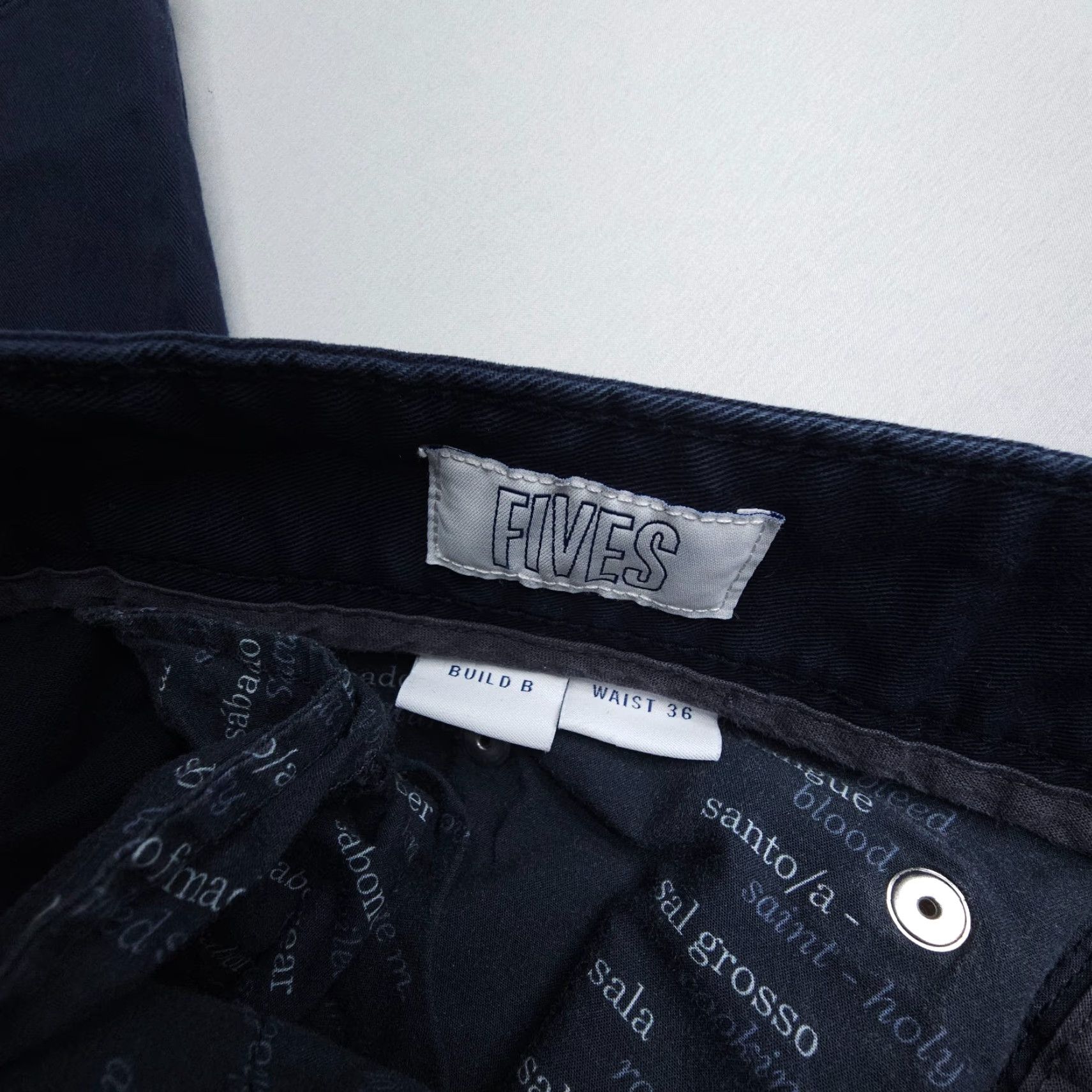 Vintage VINTAGE Spoke Pants Chino Men 36 Dark Blue Straight 31 Inch Inseam Button Fly Casual Business Size US 36 / EU 52 - 3 Thumbnail