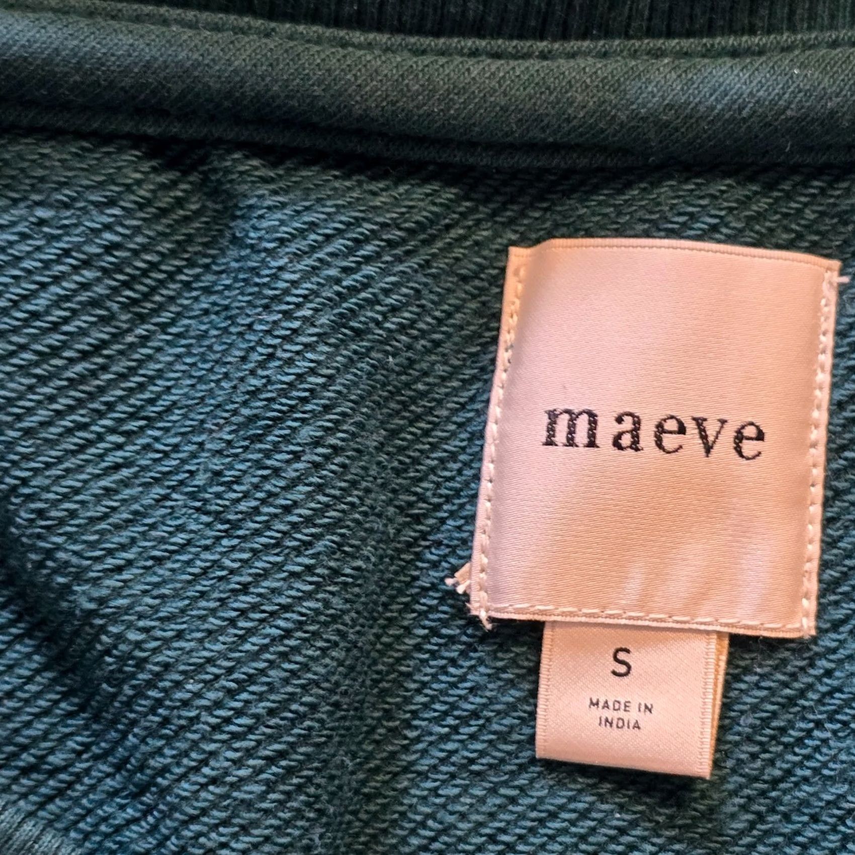 Vintage Maeve Top Womens Medium Green Ruffle Neck Elbow Sleeve Casual Blouse Size M / US 6-8 / IT 42-44 - 3 Thumbnail