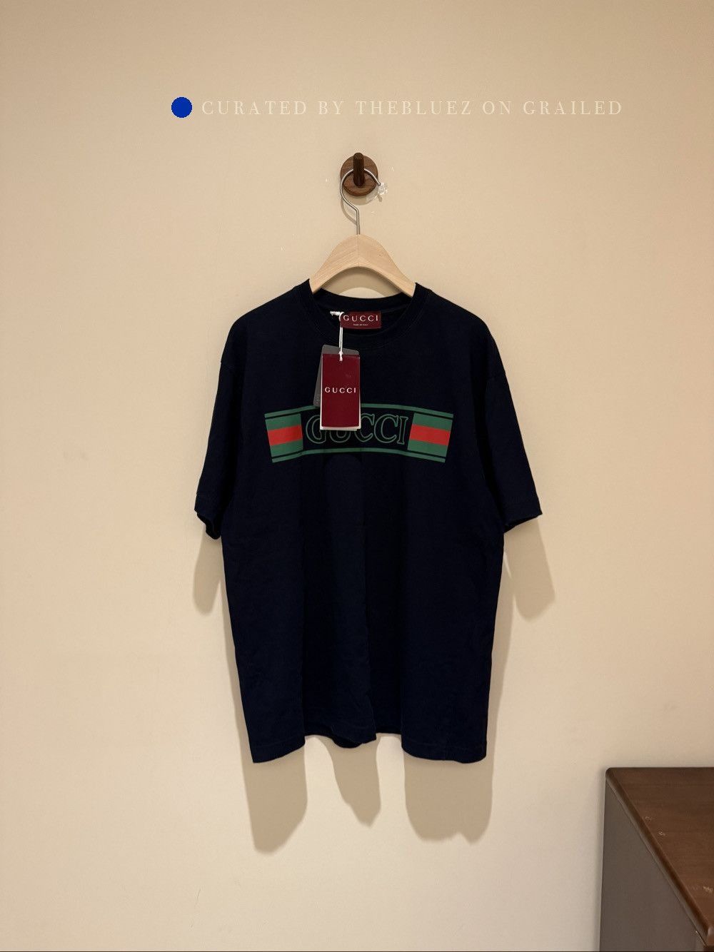 Gucci Logo Print T-Shirt in Blue Size US S / EU 44-46 / 1 - 1 Thumbnail