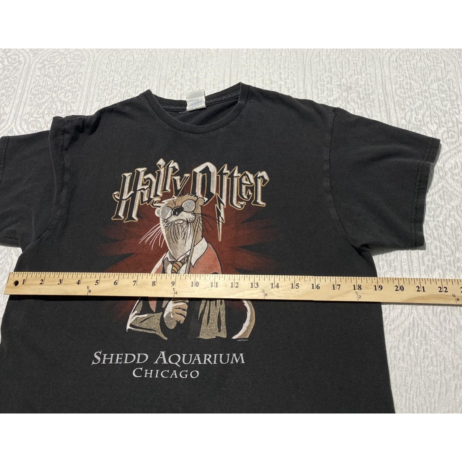 Delta Hairy Otter Shedd Aquarium Shirt Mens Medium Black Delta Parody Harry Potter Graphic Print Crew Neck Short Sleeve T-Shirt Size US M / EU 48-50 / 2 - 4 Thumbnail