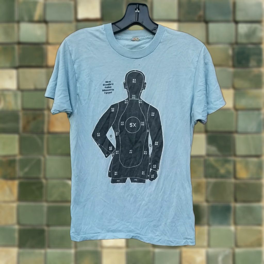 Vintage VINTAGE SCREEN STARS POLICE NEW STANDARD TARGET RAP ROCK GRUNGE SHIRT MEDIUM BLUE Graphic Tee Mens Size M / US 6-8 / IT 42-44 - 1 Thumbnail
