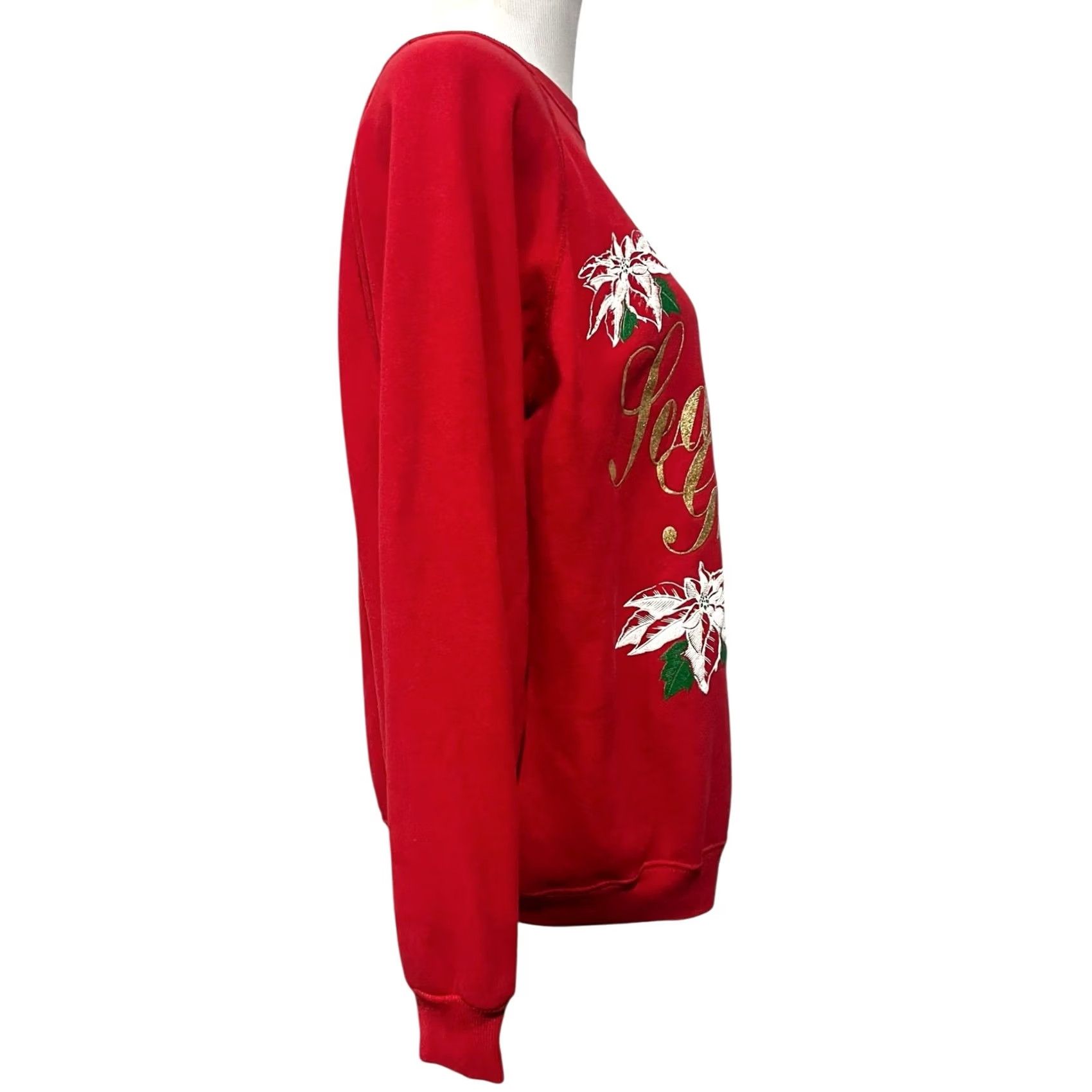 Hanes VINTAGE Hanes Red Sweatshirt Womens Christmas Crewneck Holiday 80s 90s Sz L Womens Holiday Crew Neck Sweatshirt Size L / US 10 / IT 46 - 5 Thumbnail