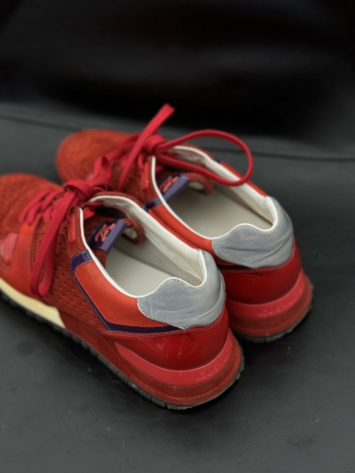Louis Vuitton Louis Vuitton red suede trainers sneakers Size US 8 / IT 38 - 8 Thumbnail