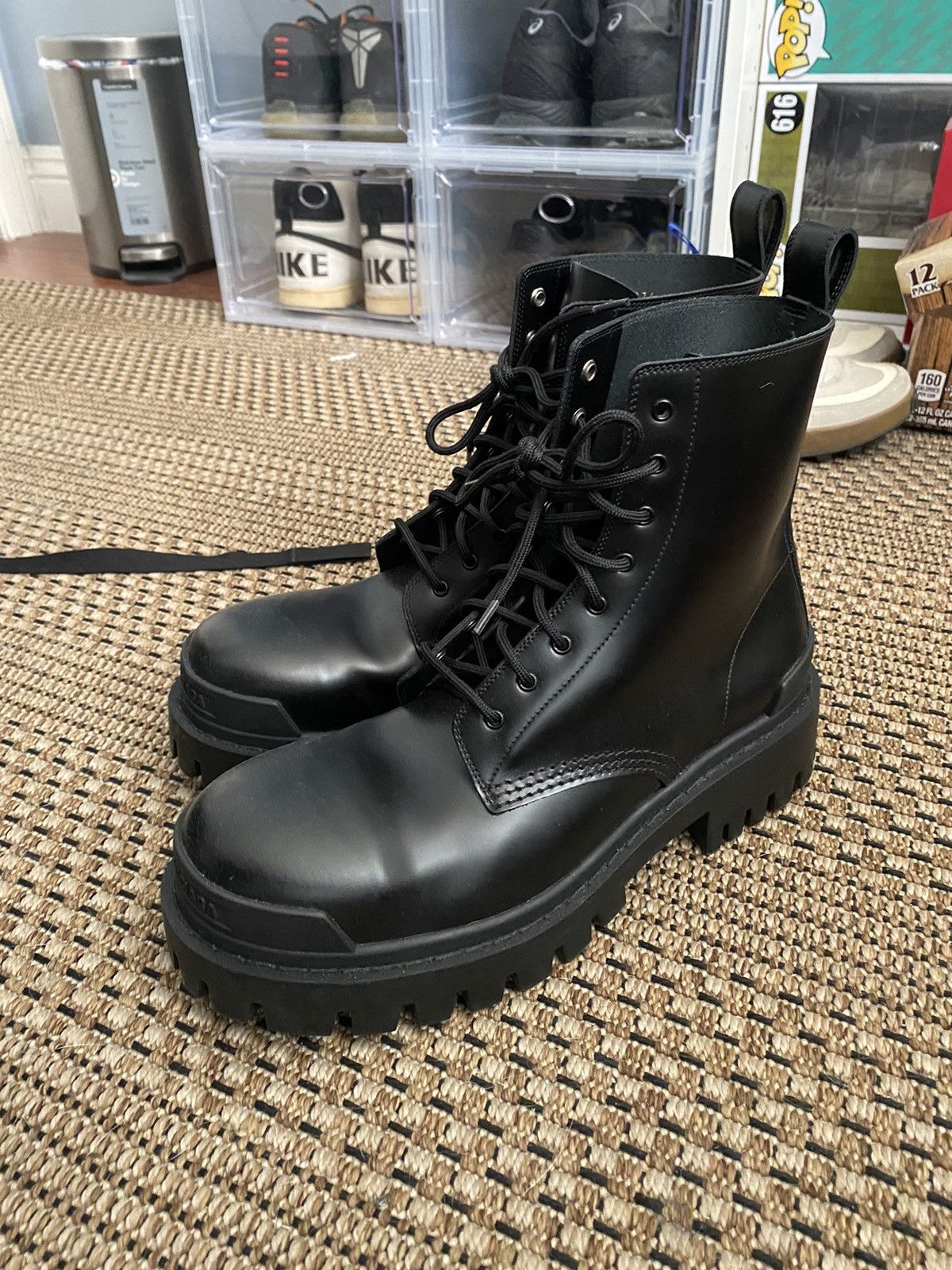 BALENCIAGA Strike Leather Boots