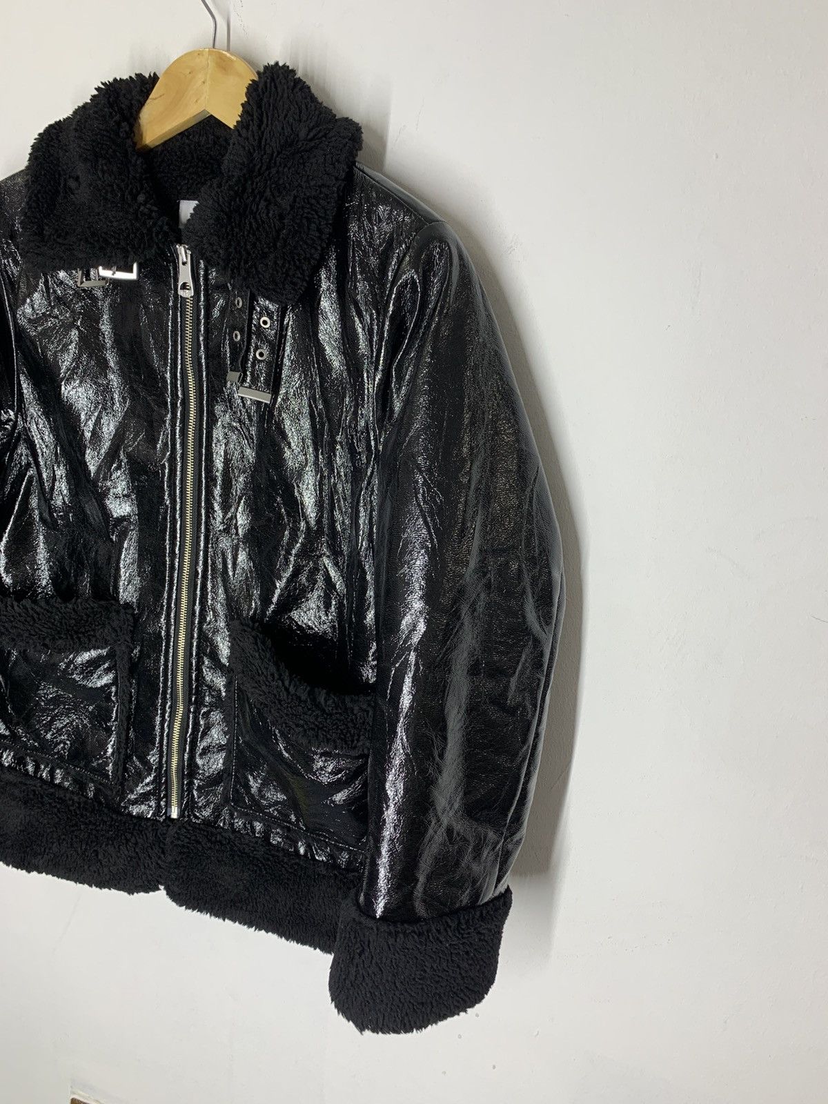 Hysteric Glamour × Japanese Brand × Tornado Mart Japanese Brand SLY Gothic Cropped Sherpa Jacket Size US M / EU 48-50 / 2 - 3 Thumbnail