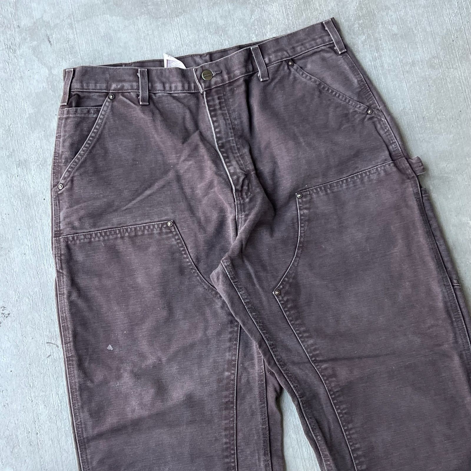Carhartt × Vintage Carhartt brown double knee work wear carpenter pants Size US 35 - 2 Thumbnail
