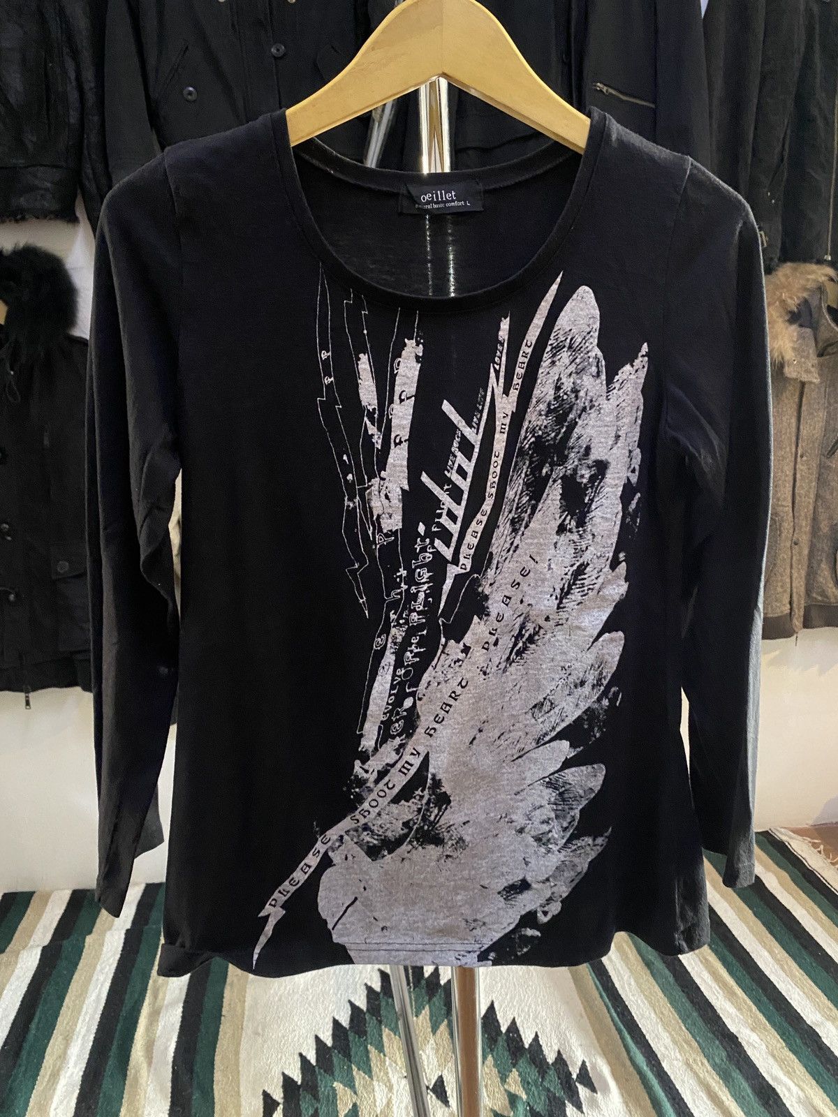 Hysteric Glamour × Undercover Japanese Oeillet Poem Longsleeve Tee Shirt Size US L / EU 52-54 / 3 - 2 Thumbnail