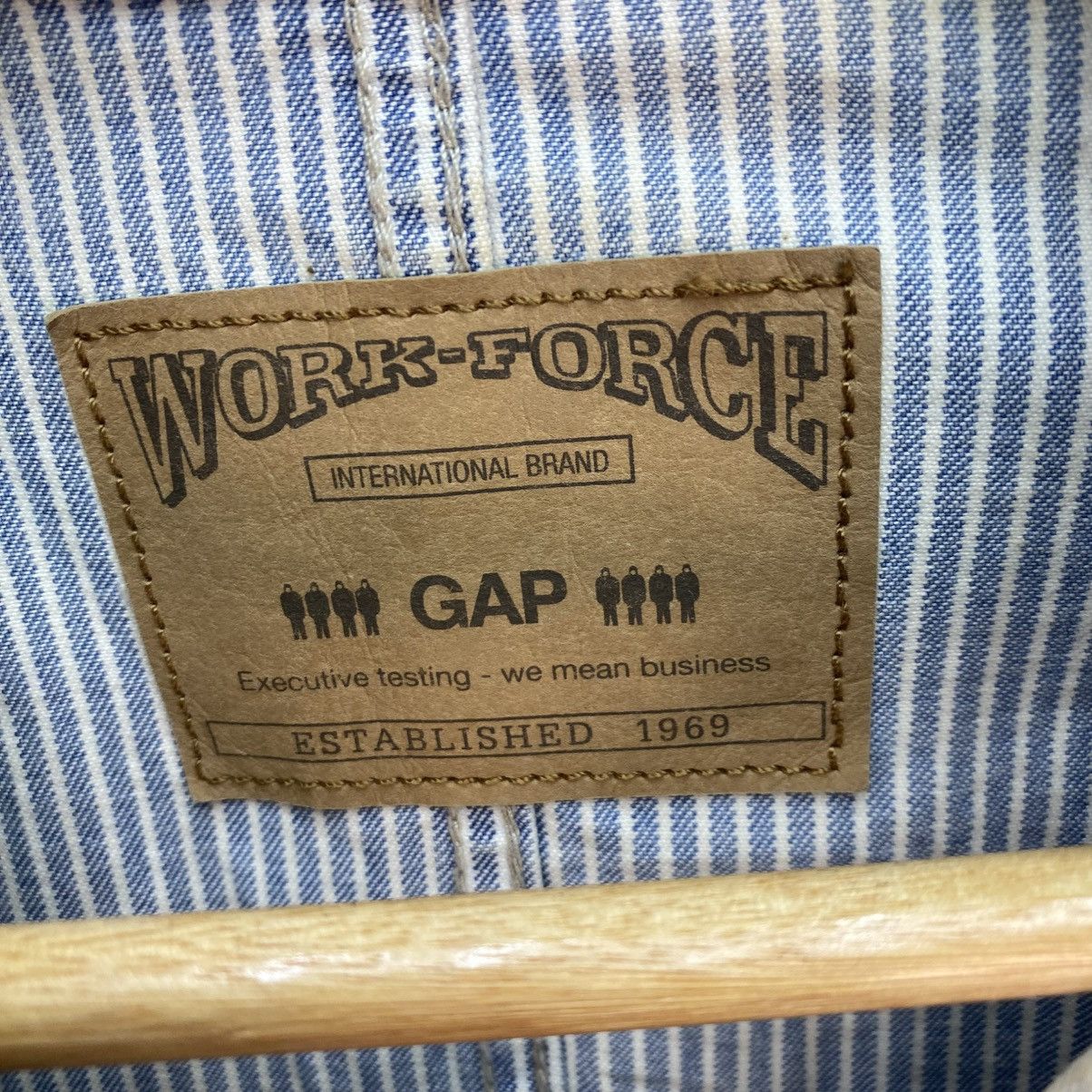 Gap 💥Vintage Gap Workwear Hikory Stripe Jacket Size US M / EU 48-50 / 2 - 8 Thumbnail
