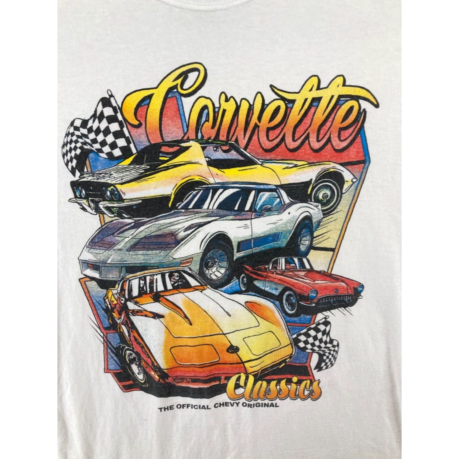 Alchemist Real Chemistry Corvette Cars Mens TShirt Small White Graphic Print Vintage No Size US S / EU 44-46 / 1 - 4 Thumbnail