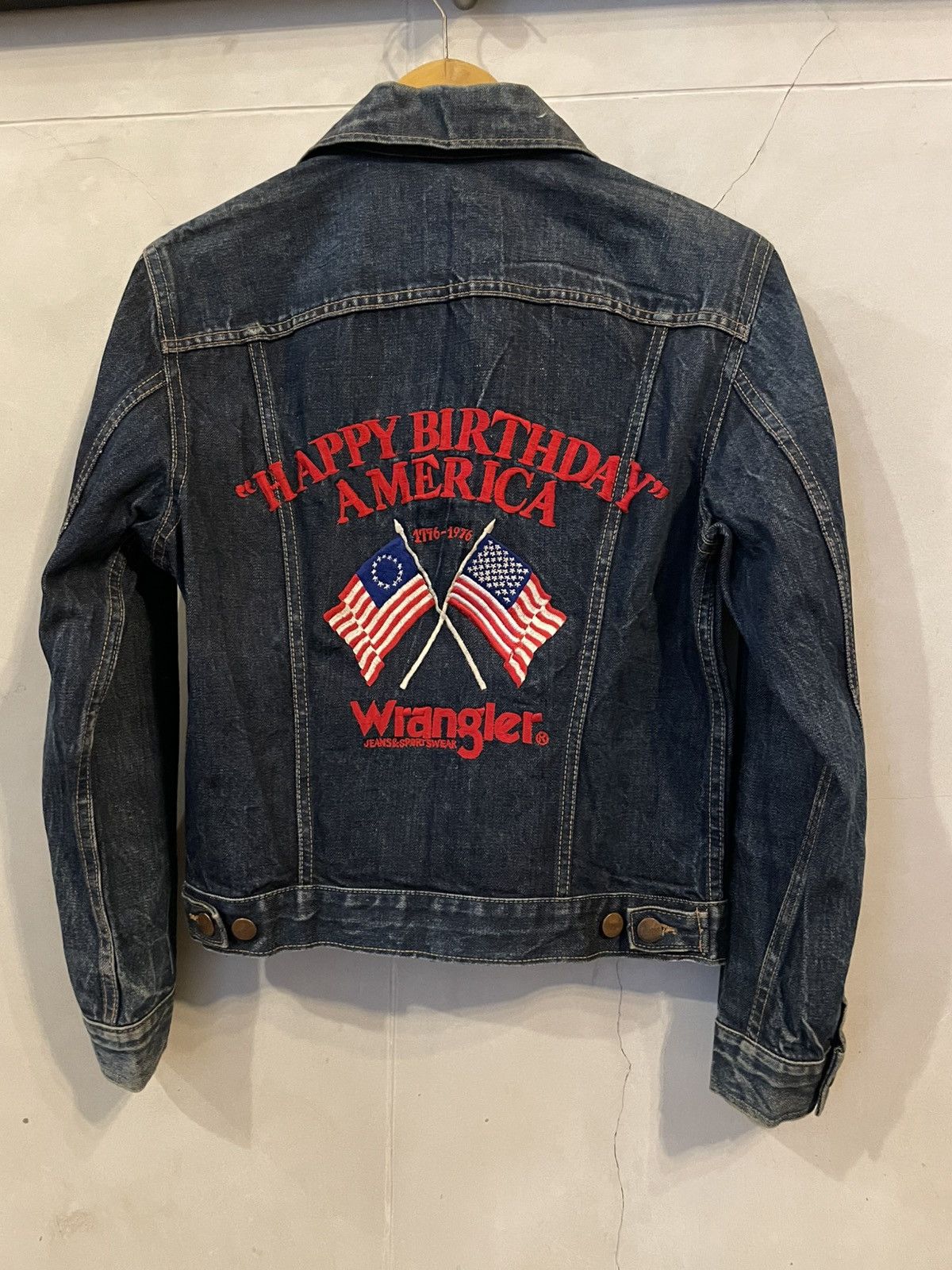 Vintage × Wrangler Vintage WRANGLER "independence day" denim jacket size S Size US S / EU 44-46 / 1 - 1 Thumbnail