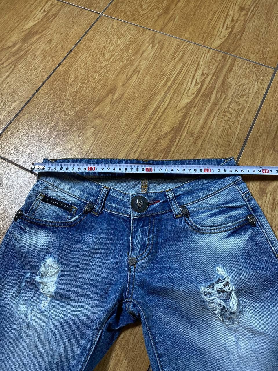 Philipp Plein Philipp Plein Skull Logo Denim Shorts Size US 26 / EU 42 - 7 Thumbnail
