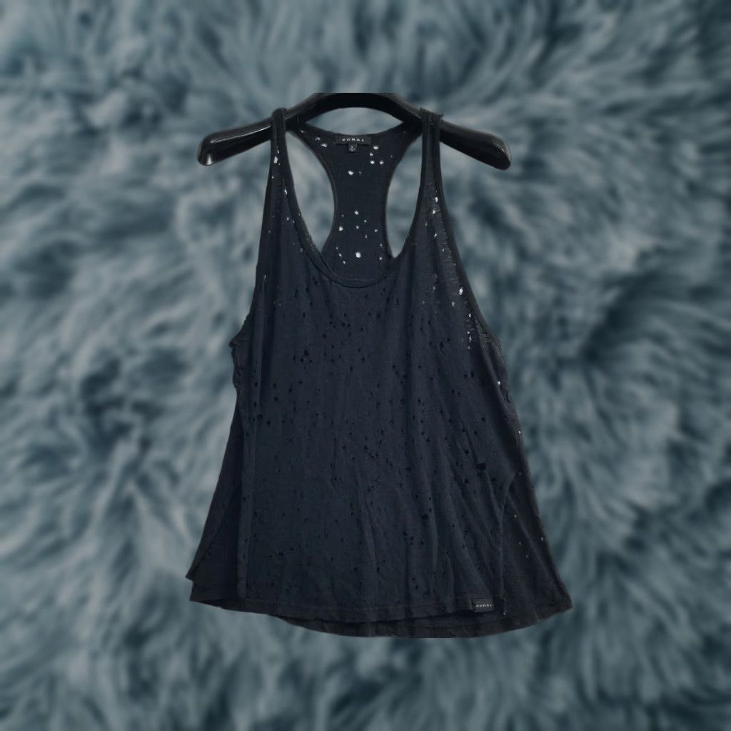 Vintage KORAL Tank Top Women Sleeveless Round Neck Muscle Medium Black Yoga Workout M Size M / US 6-8 / IT 42-44 - 1 Thumbnail